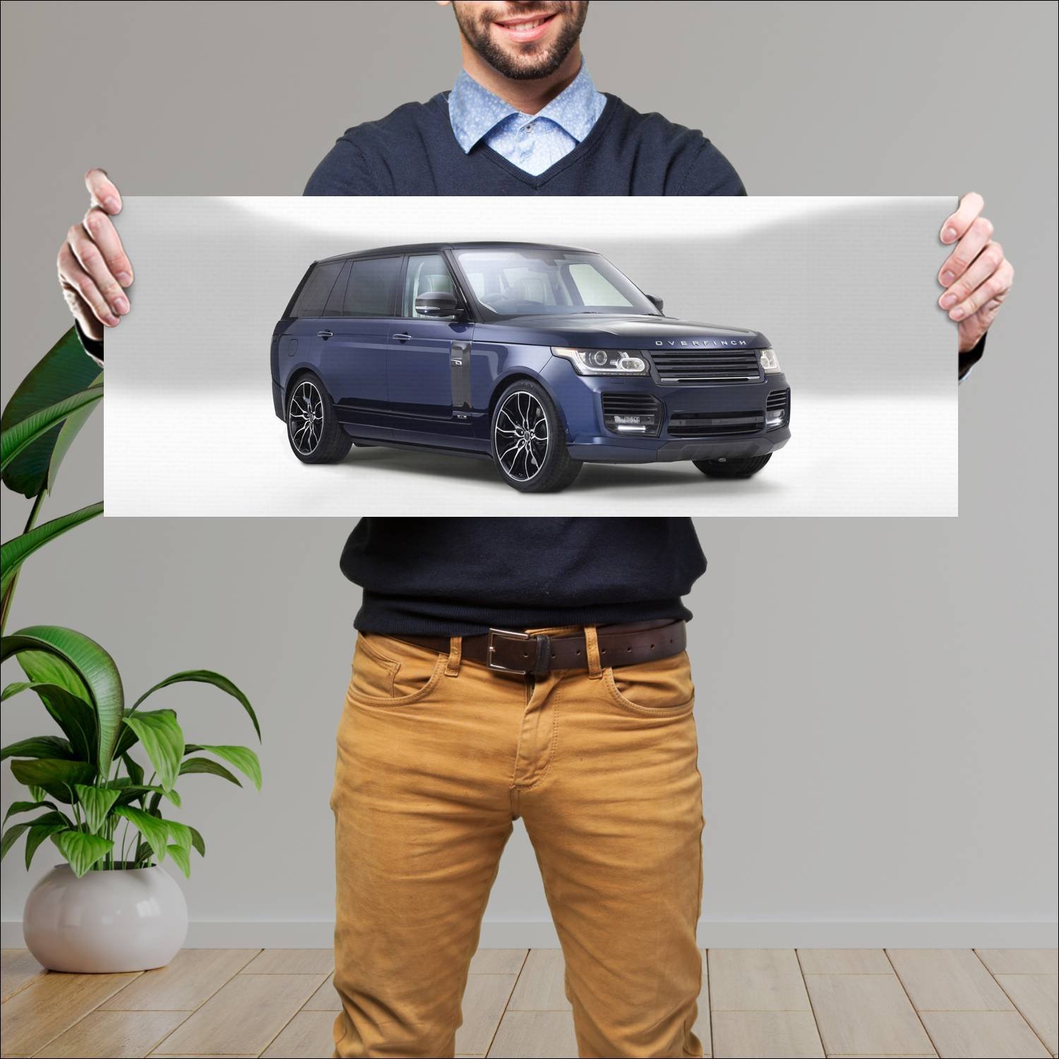 Cuadro grande 30x80cm 2016 range rover autobiograp 305 Land Rover