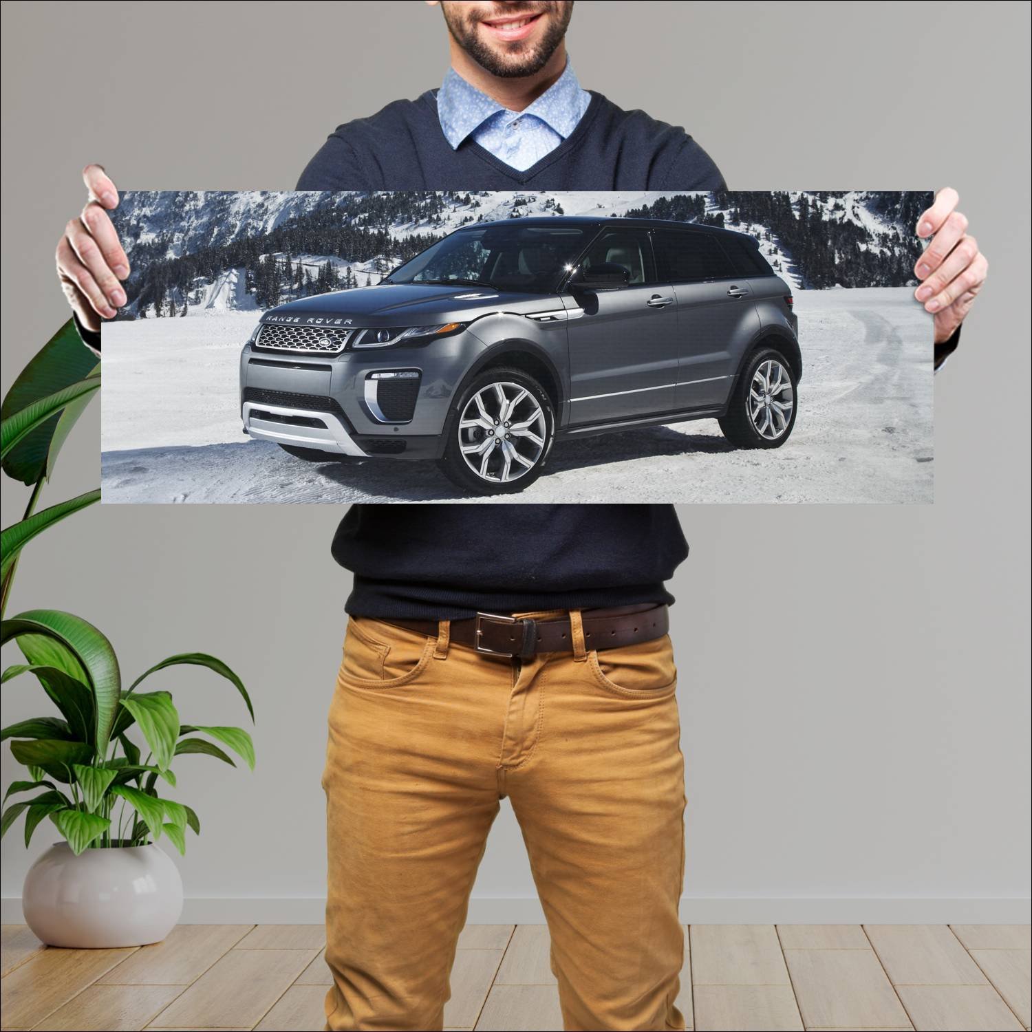 Cuadro grande 30x80cm 2016 range rover evoque auto 307 Land Rover