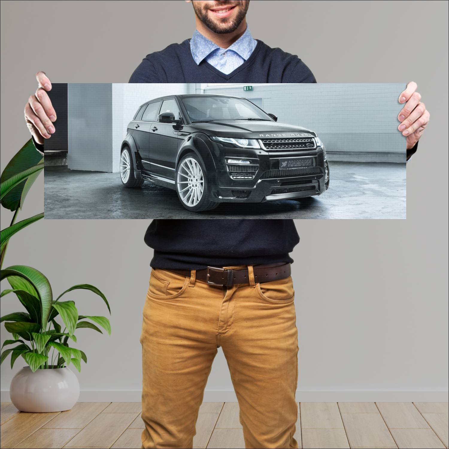 Cuadro grande 30x80cm 2016 range rover evoque by h 308 Land Rover