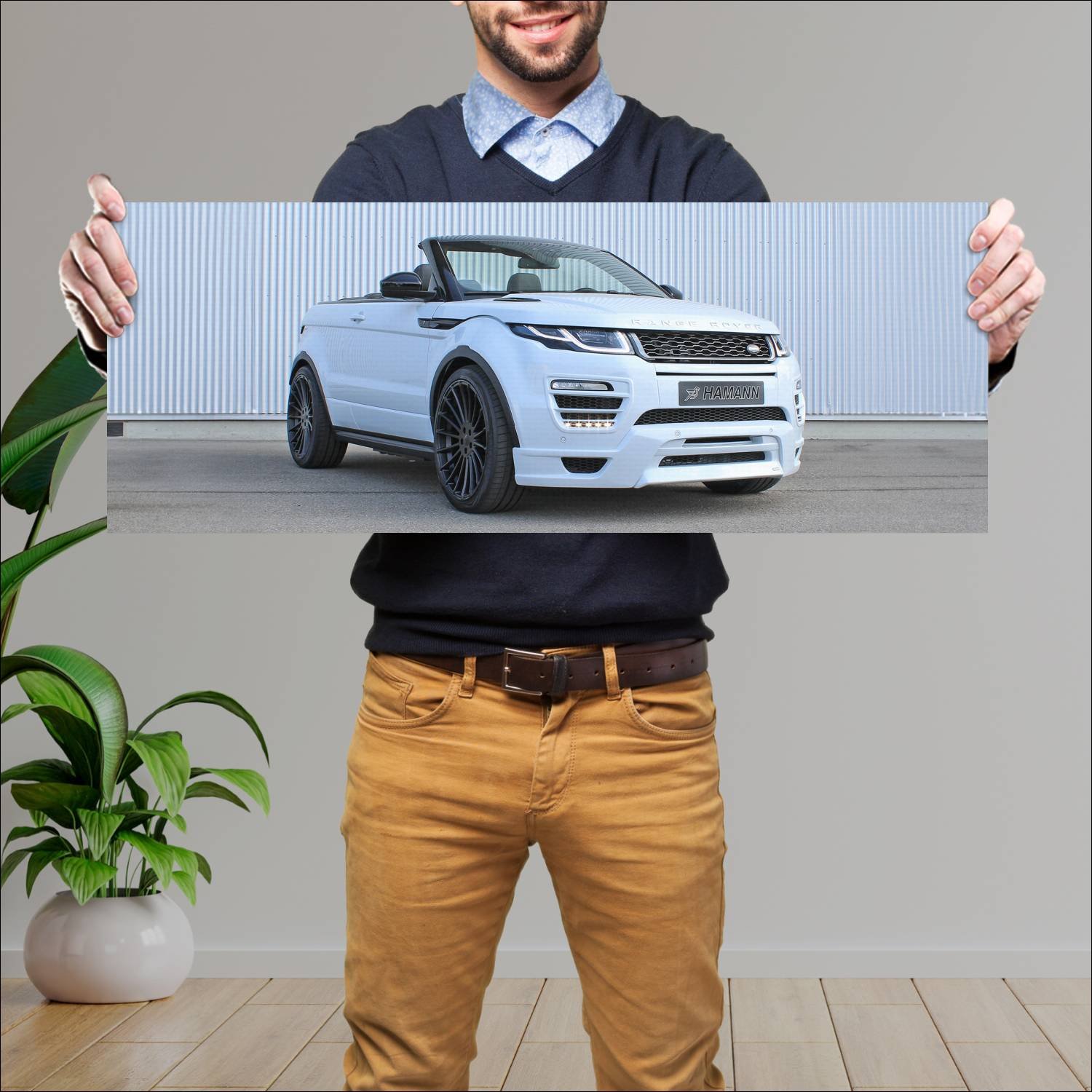 Cuadro grande 30x80cm 2016 range rover evoque conv 309 Land Rover