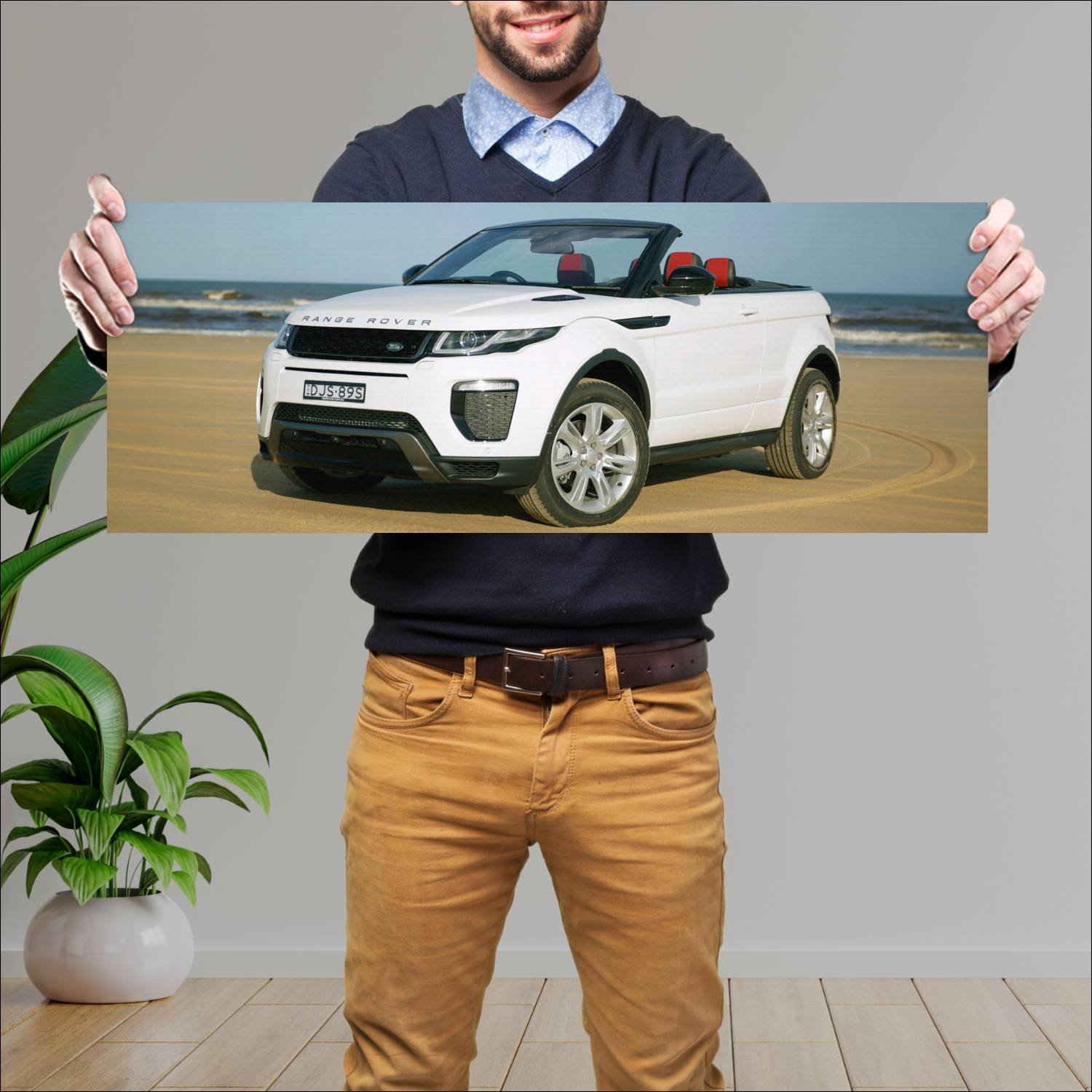 Cuadro grande 30x80cm 2016 range rover evoque conv 311 Land Rover