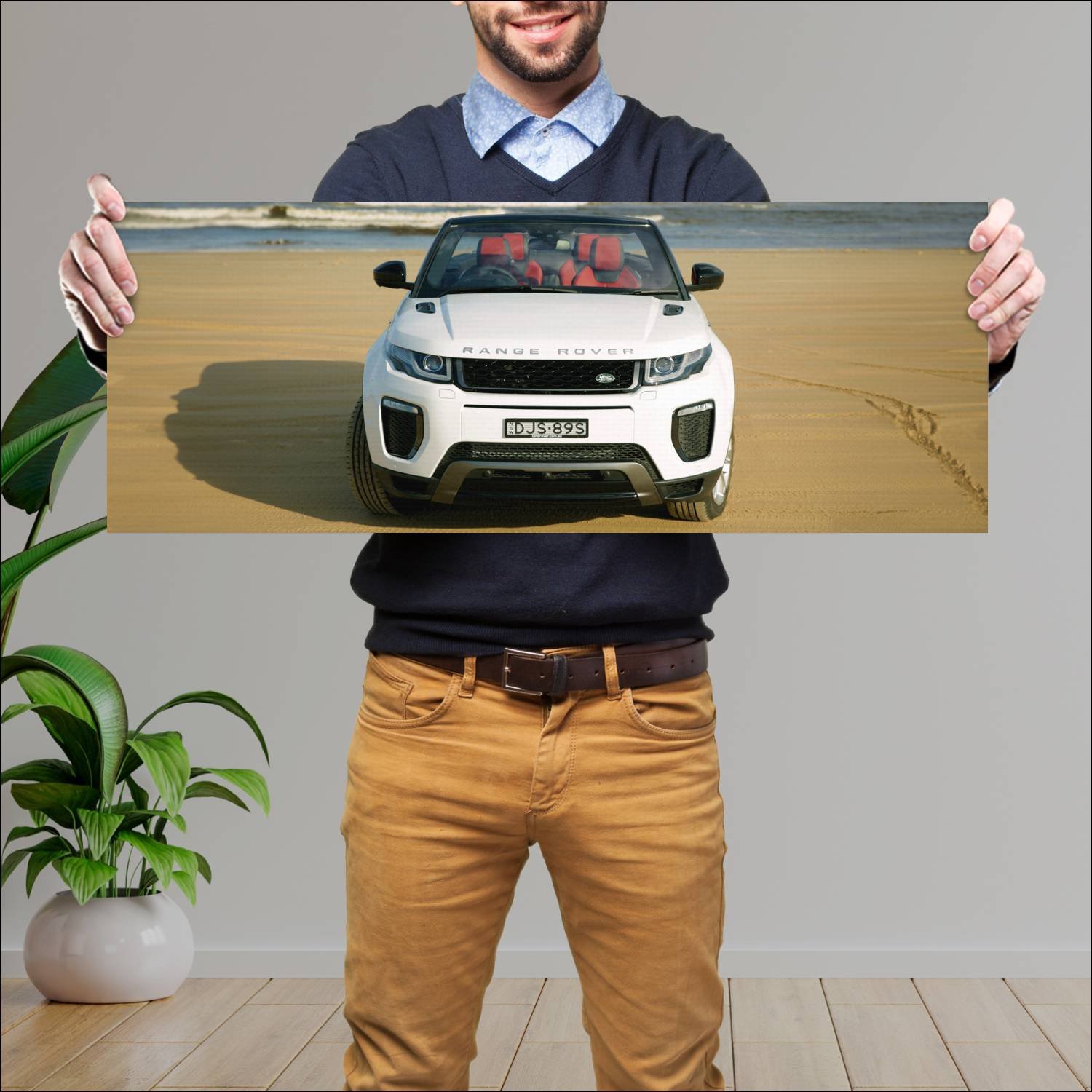 Cuadro grande 30x80cm 2016 range rover evoque conv 312 Land Rover