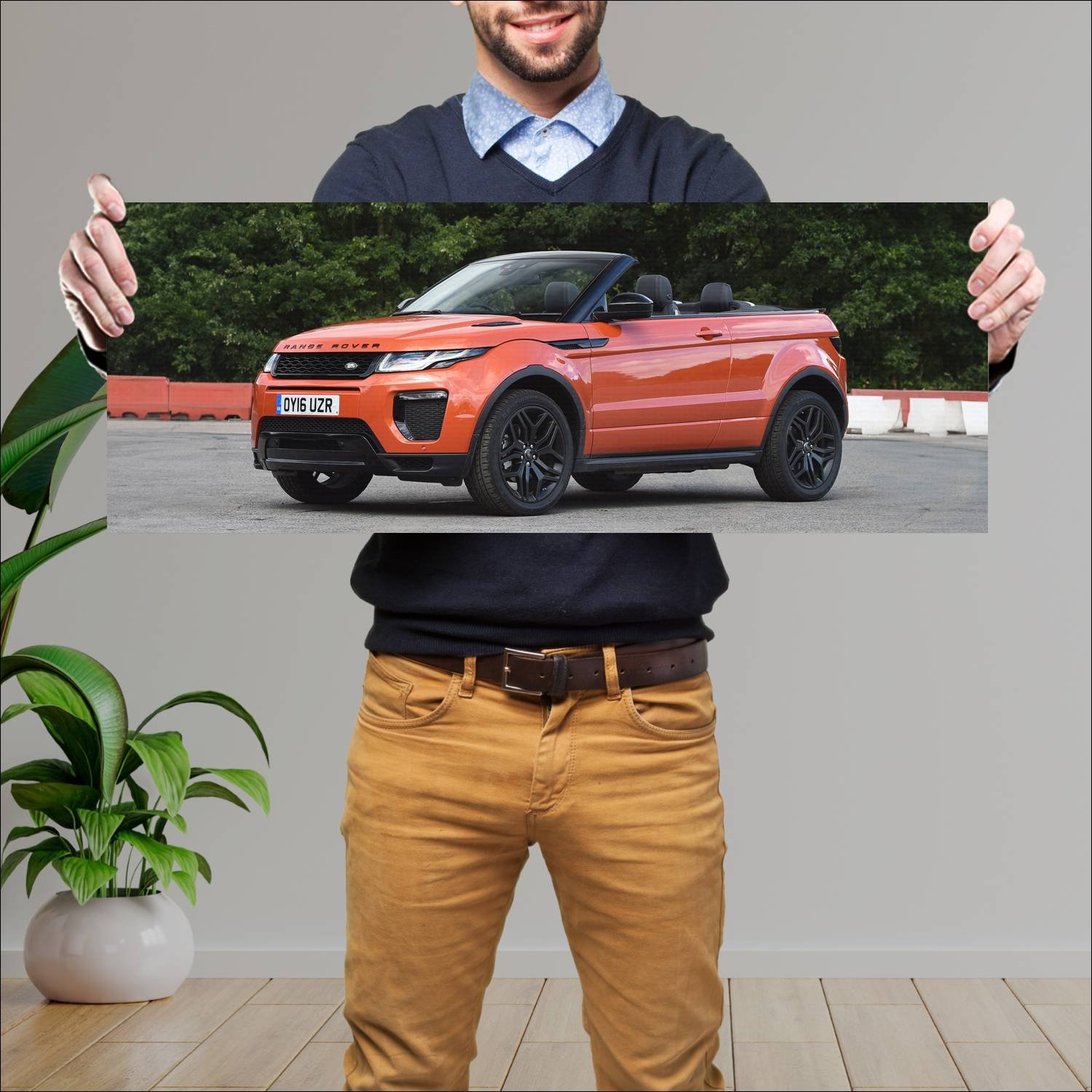 Cuadro grande 30x80cm 2016 range rover evoque conv 313 Land Rover