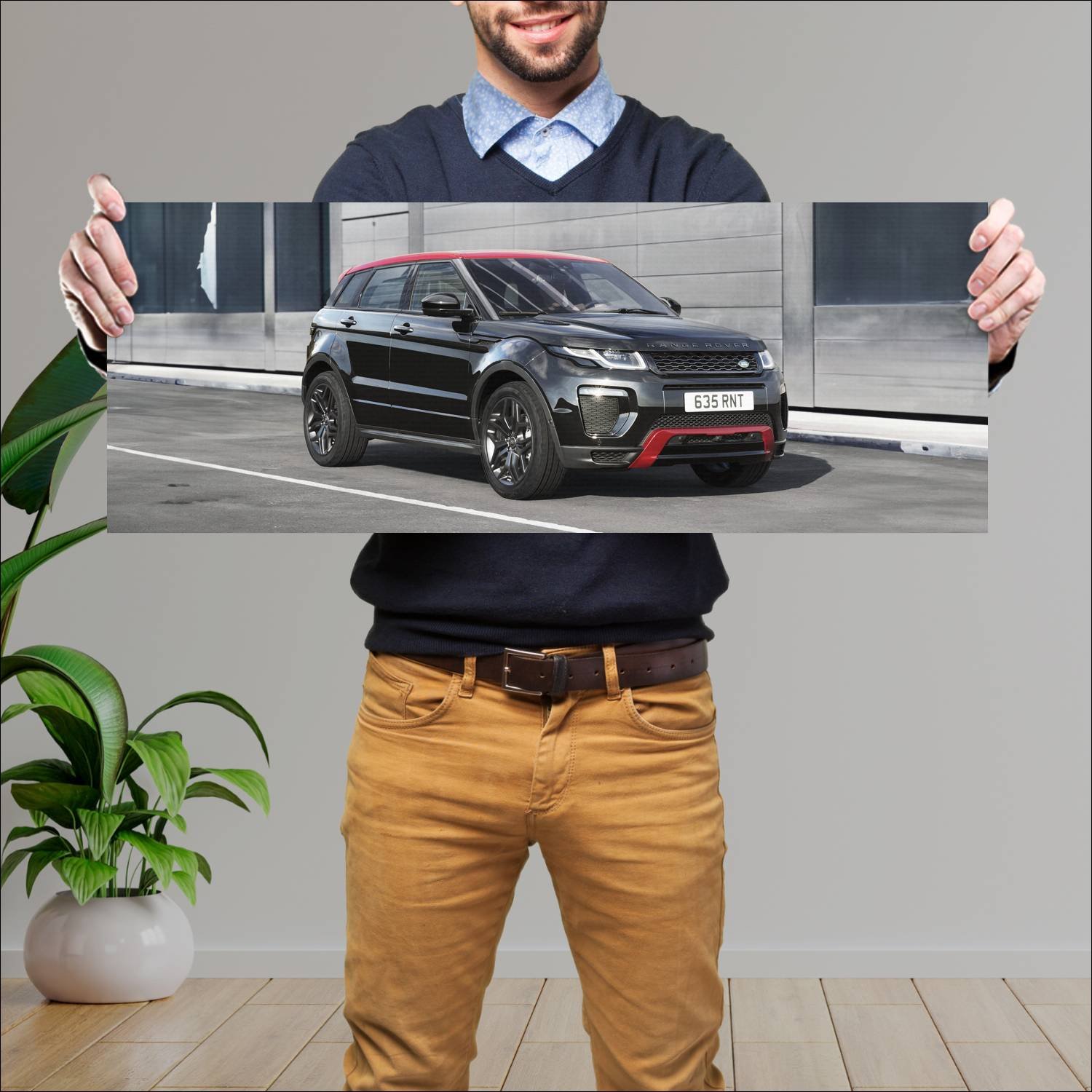 Cuadro grande 30x80cm 2016 range rover evoque embe 314 Land Rover