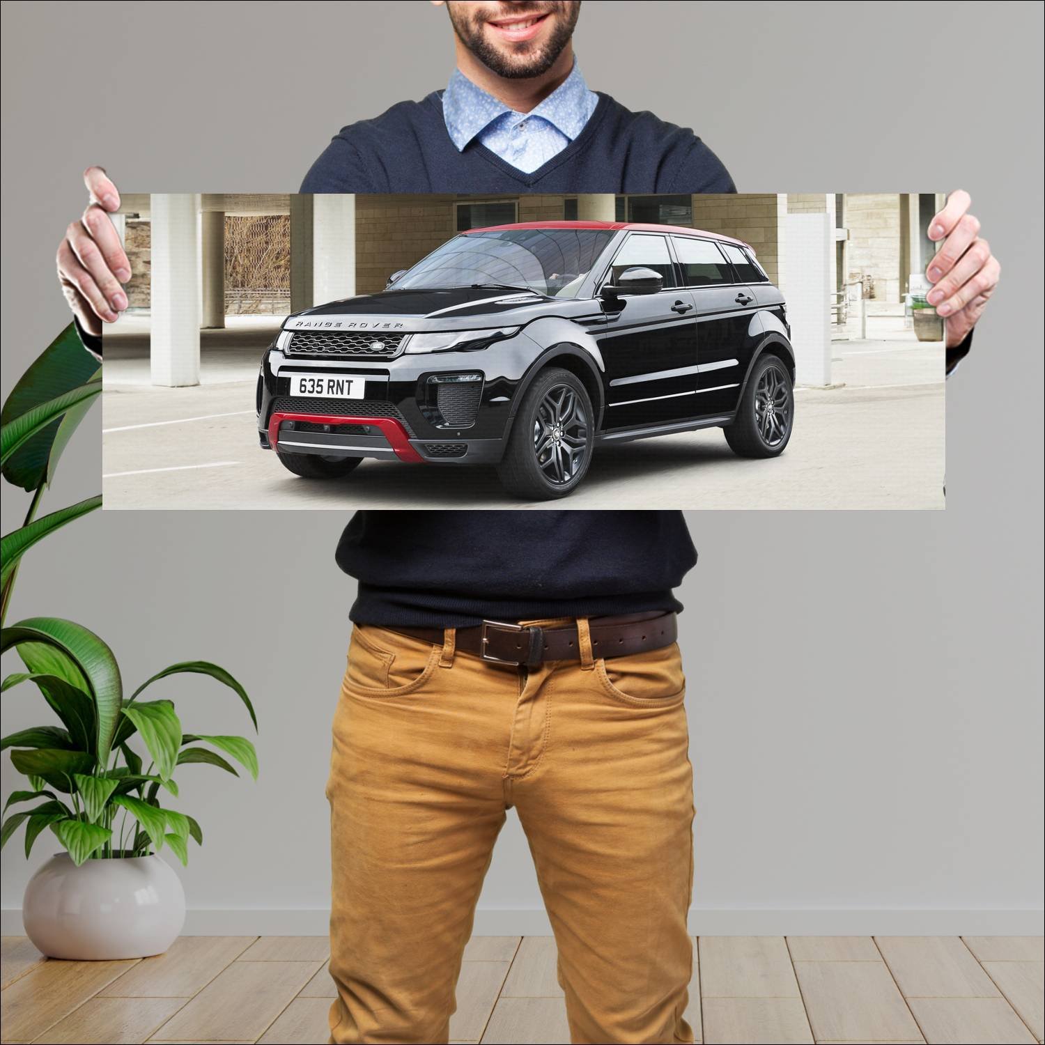 Cuadro grande 30x80cm 2016 range rover evoque embe 315 Land Rover