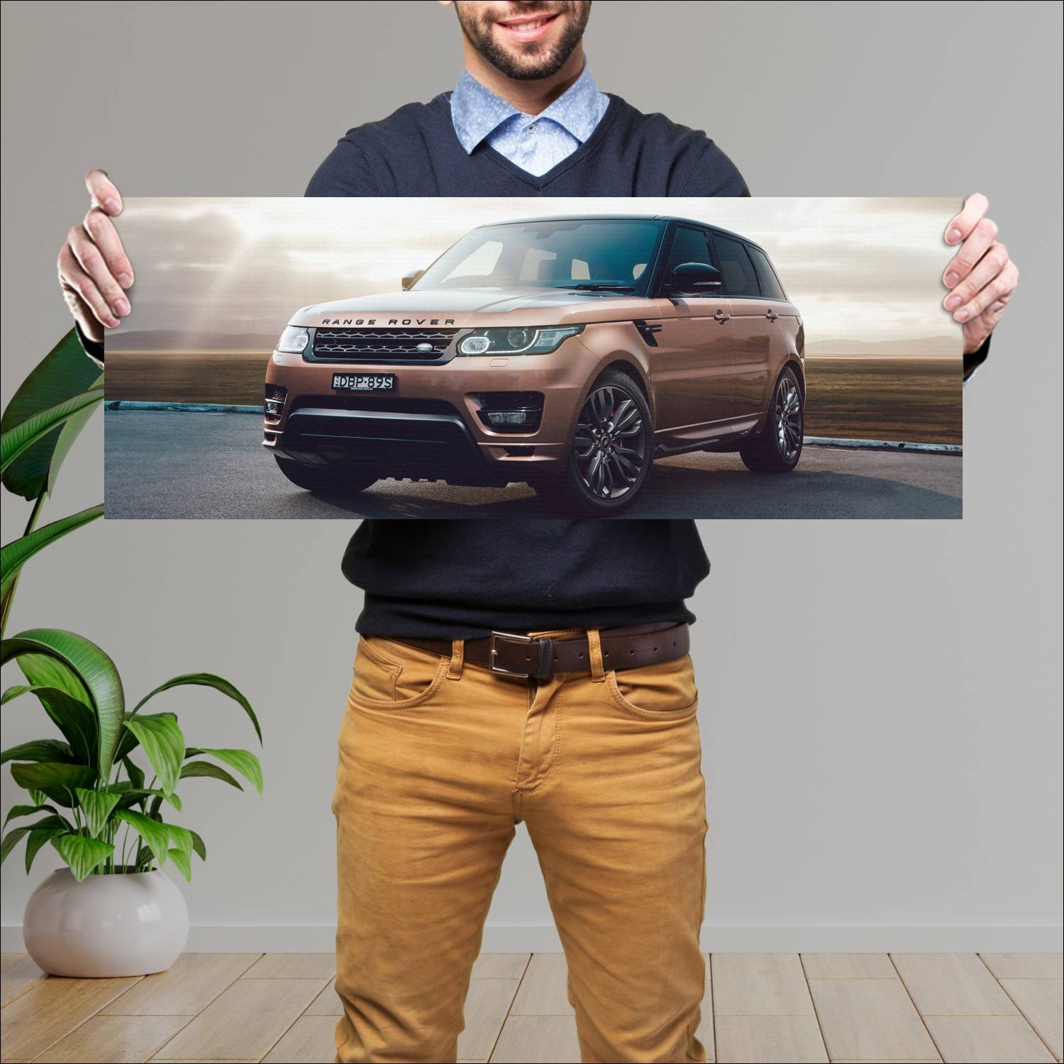 Cuadro grande 30x80cm 2016 range rover sport hst a 317 Land Rover