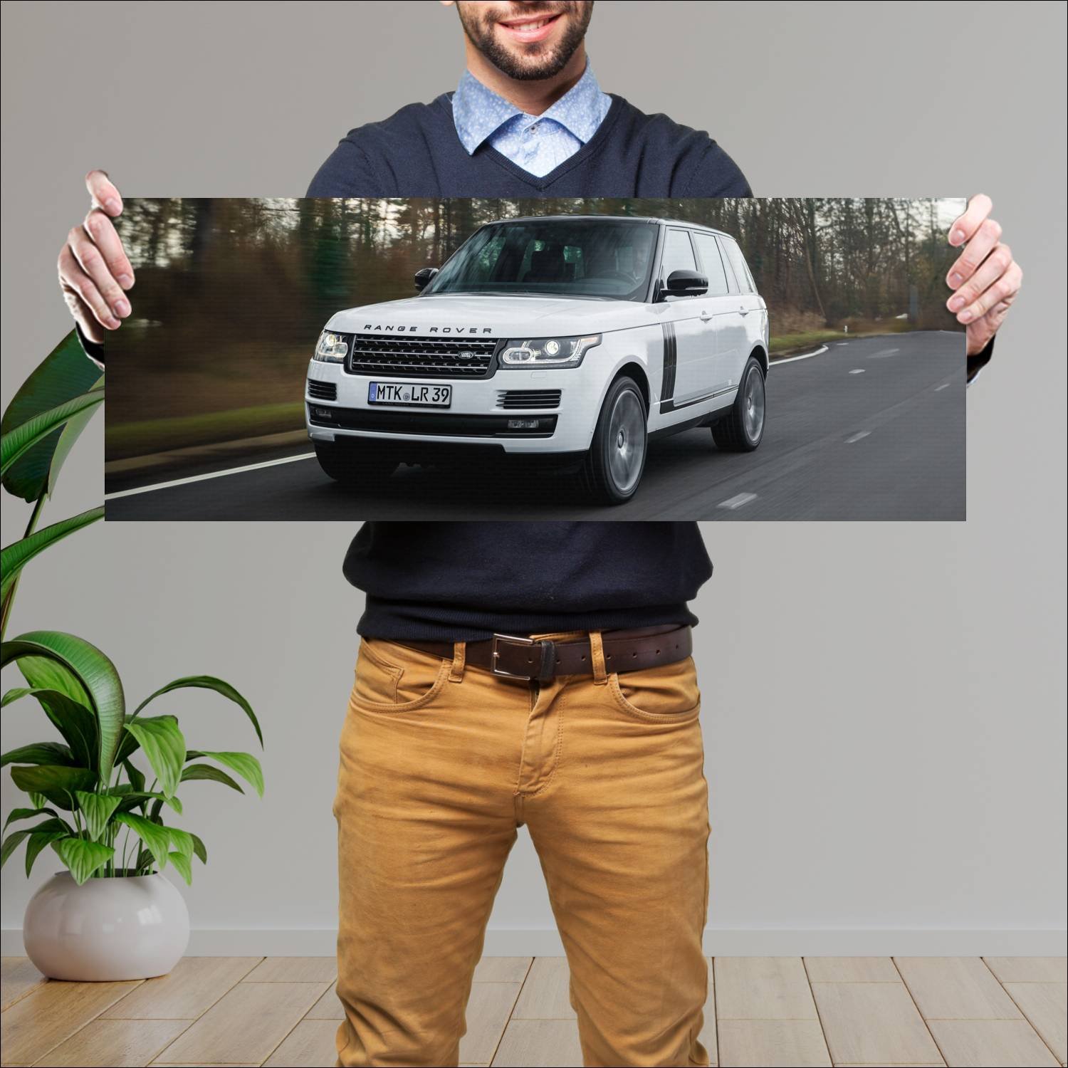 Cuadro grande 30x80cm 2016 range rover svautobiogr 319 Land Rover