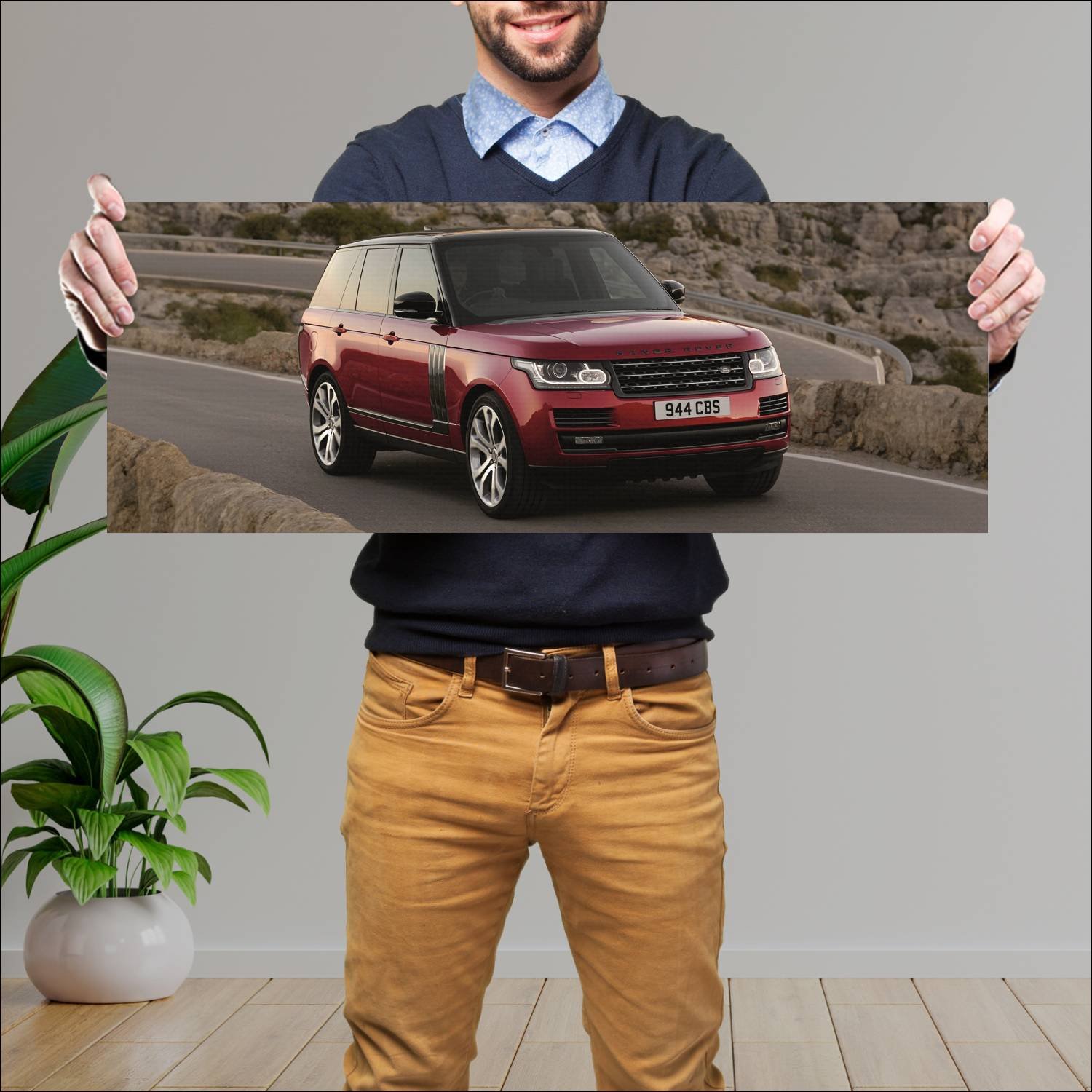 Cuadro grande 30x80cm 2016 range rover svautobiogr 320 Land Rover