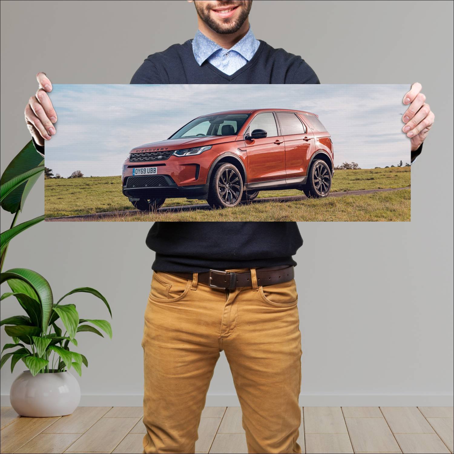 Cuadro grande 30x80cm 2019 land rover discovery sp 403 Land Rover
