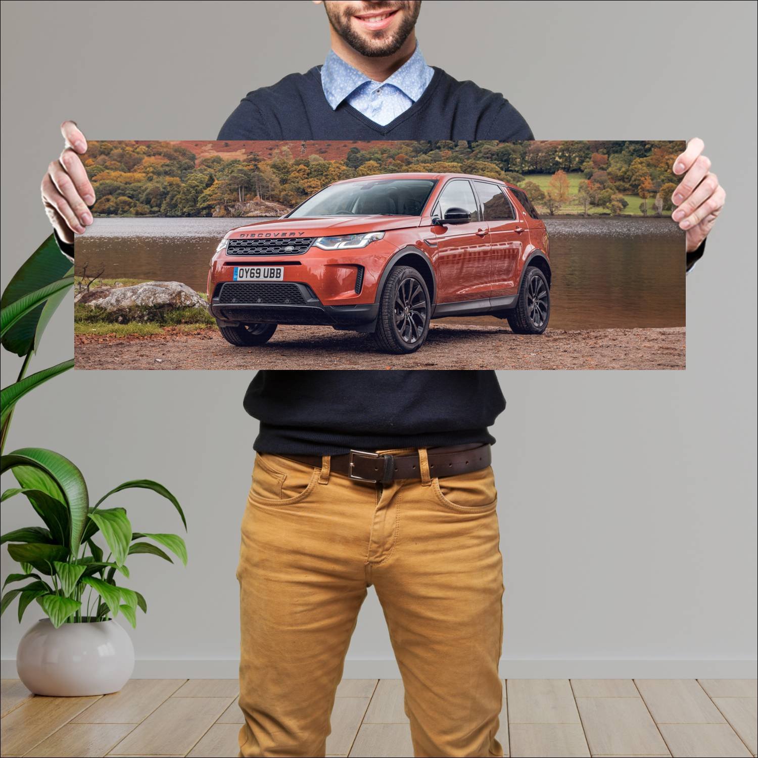 Cuadro grande 30x80cm 2019 land rover discovery sp 404 Land Rover