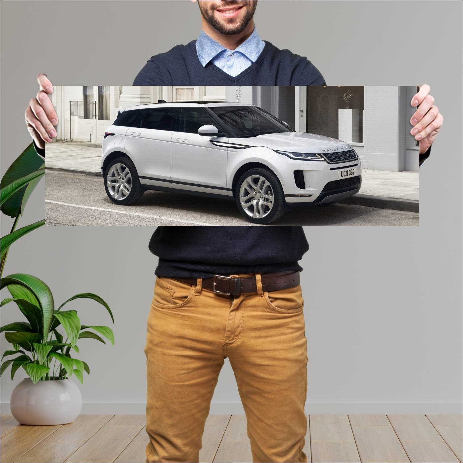 Cuadro grande 30x80cm 2019 range rover evoque Land Rover