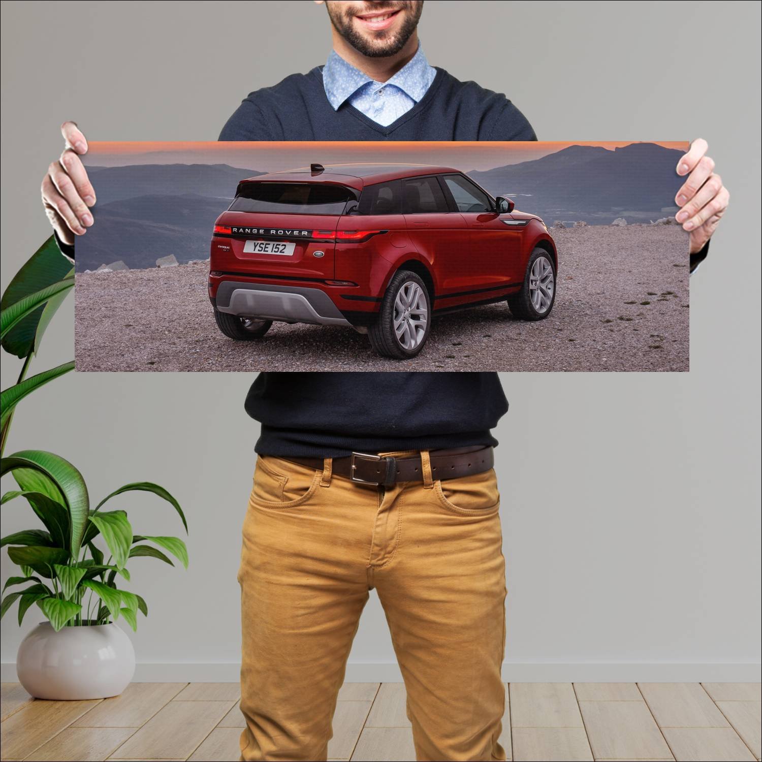 Cuadro grande 30x80cm 2019 range rover evoque Land Rover