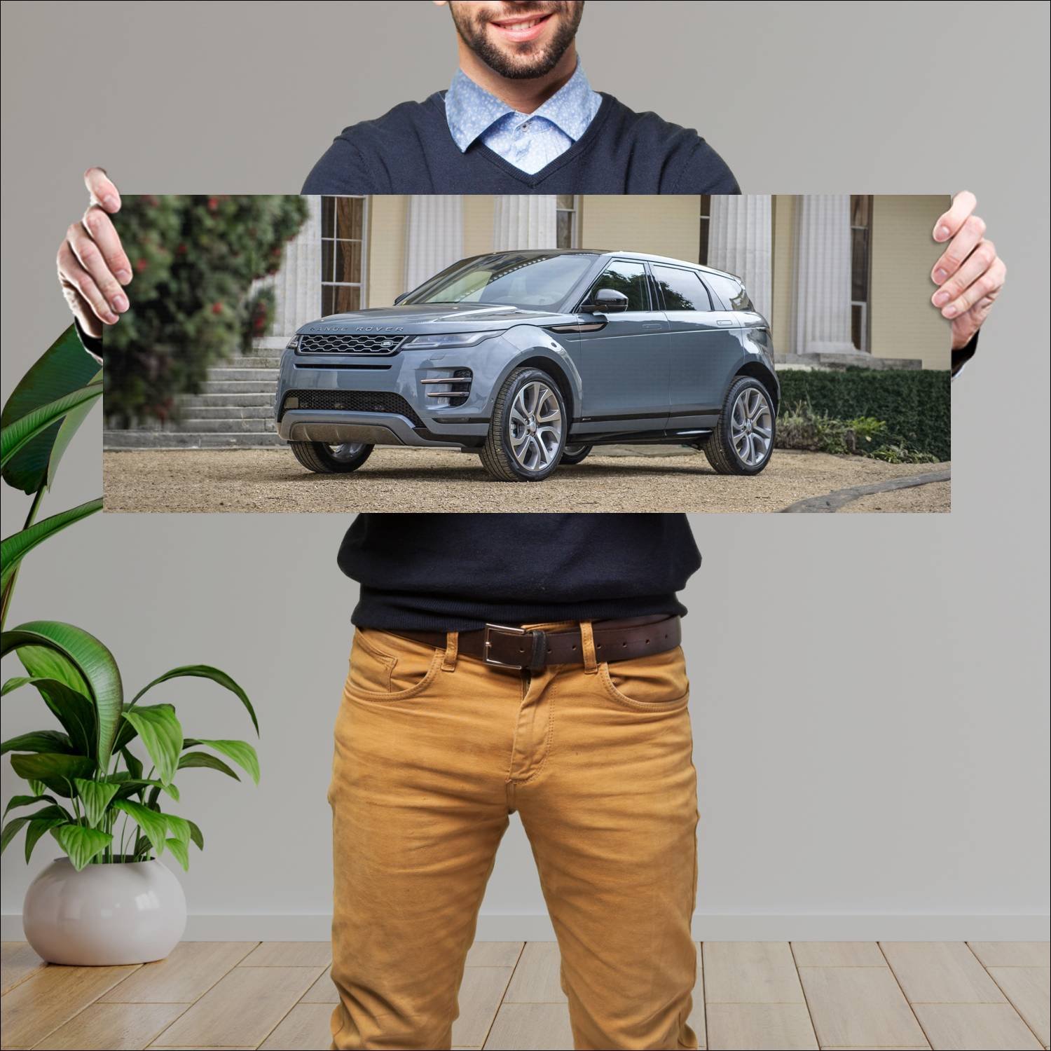 Cuadro grande 30x80cm 2019 range rover evoque r dy 416 Land Rover