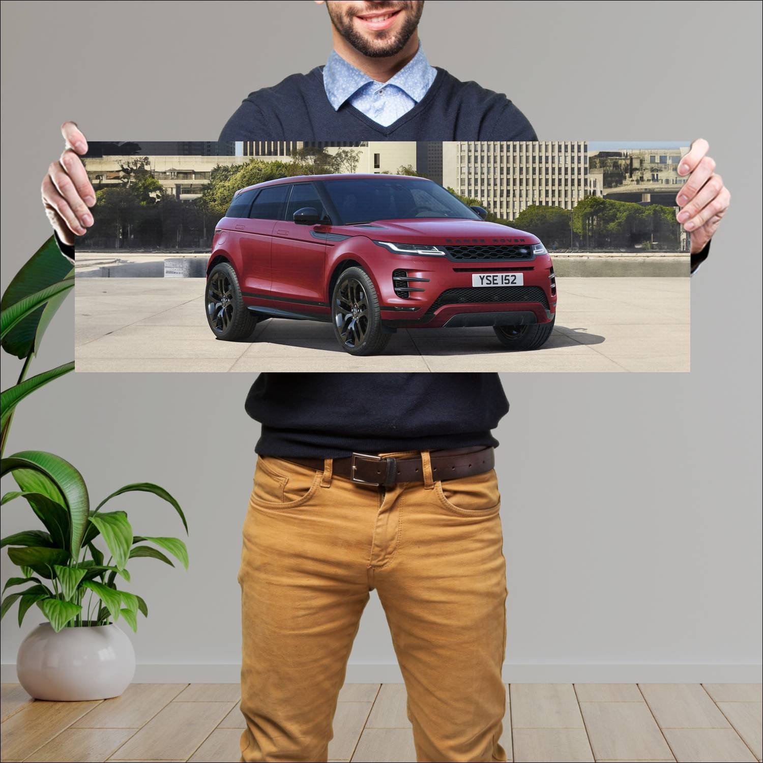 Cuadro grande 30x80cm 2019 range rover evoque r dy 419 Land Rover