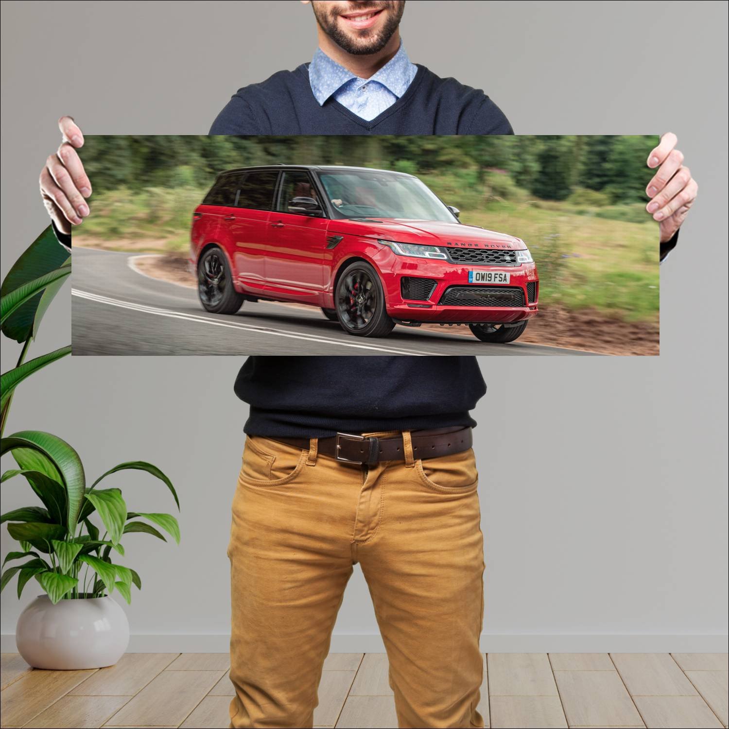 Cuadro grande 30x80cm 2019 range rover sport hst u 429 Land Rover