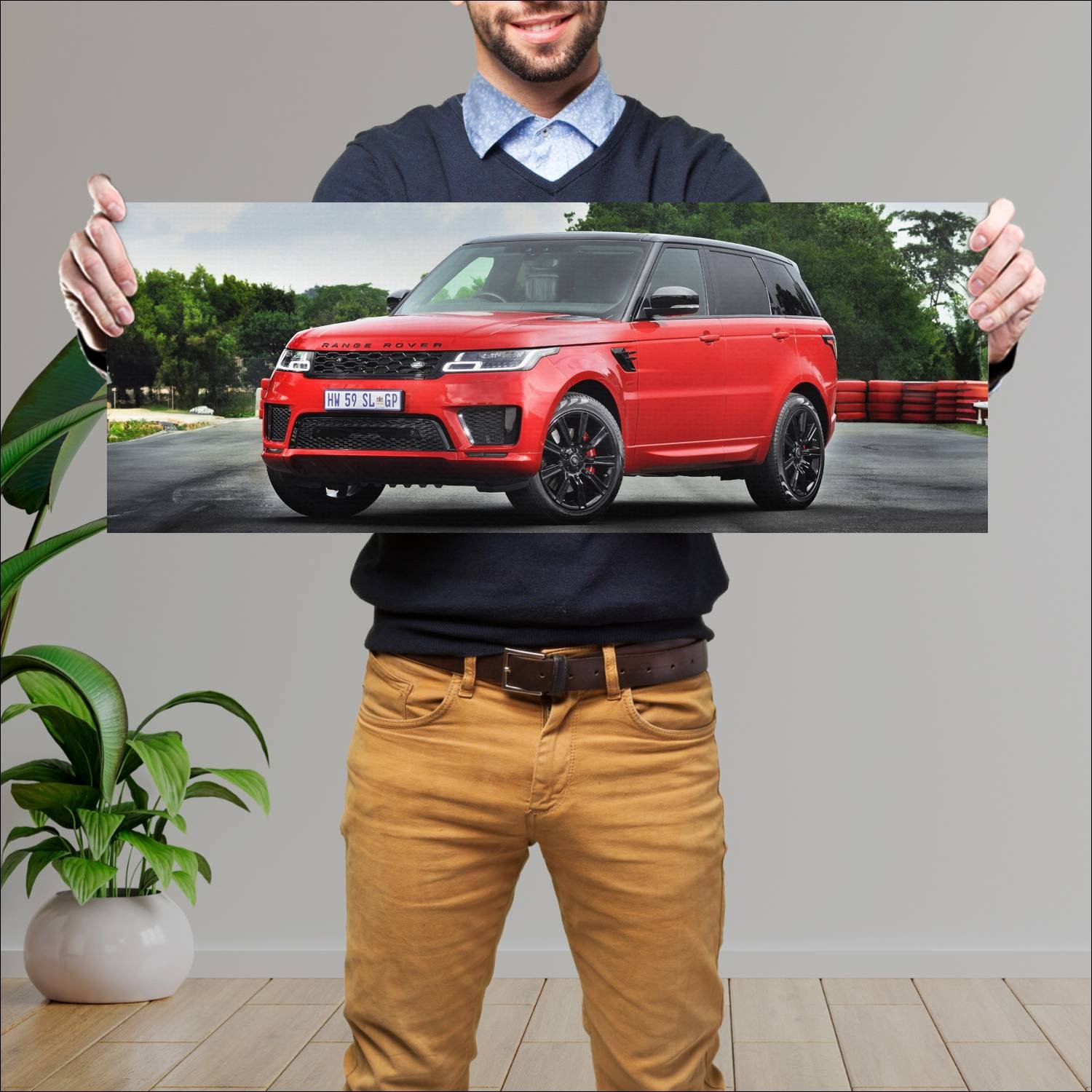 Cuadro grande 30x80cm 2019 range rover sport plug 430 Land Rover