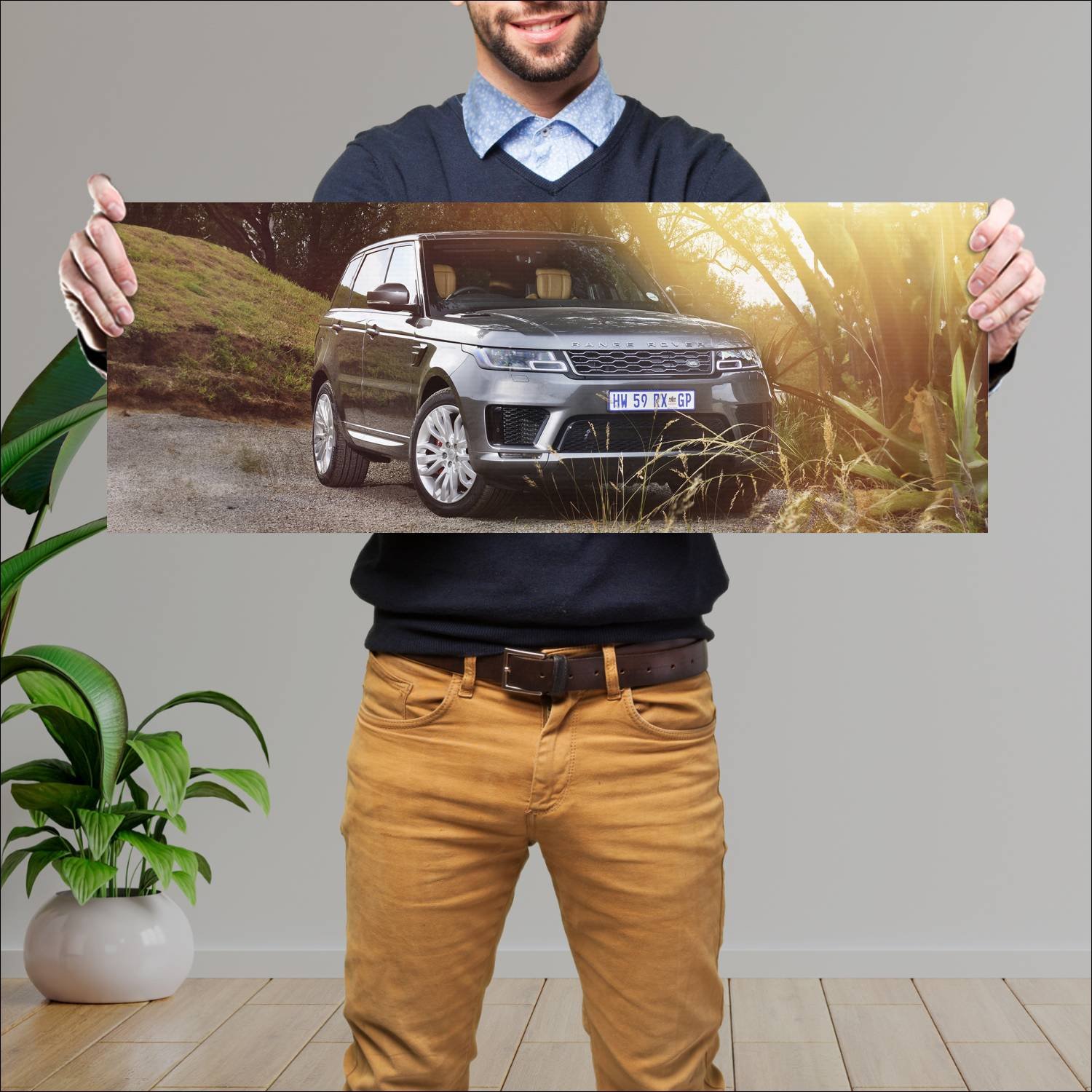 Cuadro grande 30x80cm 2019 range rover sport plug 431 Land Rover