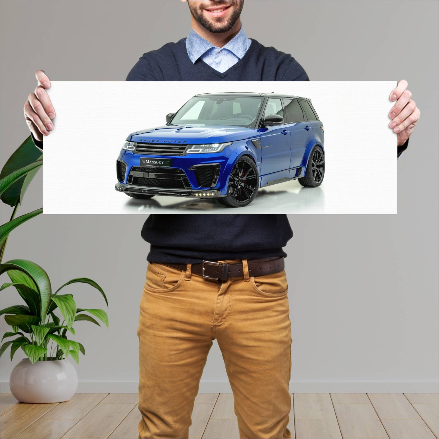 Cuadro grande 30x80cm 2019 range rover sport svr b 432 Land Rover