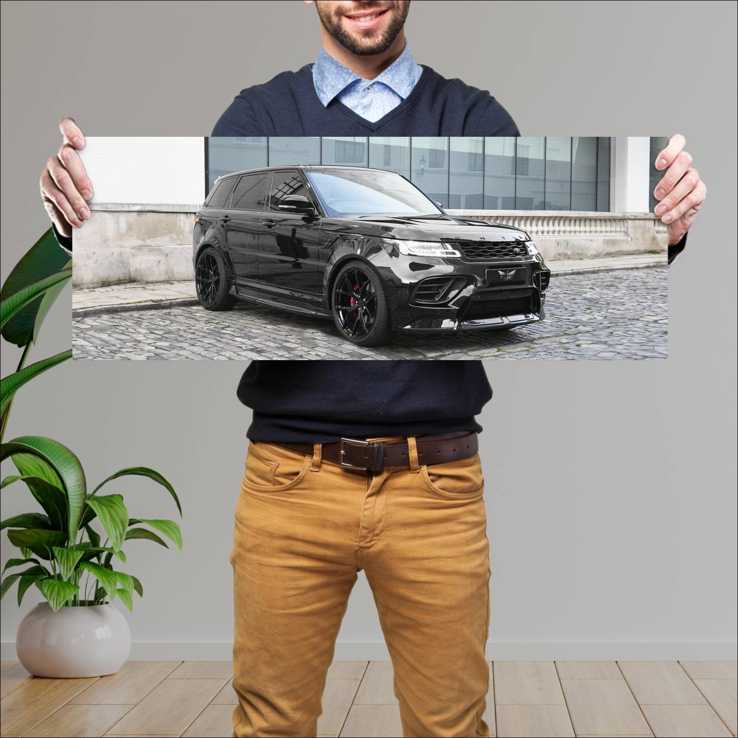 Cuadro grande 30x80cm 2019 range rover sport svr x 434 Land Rover