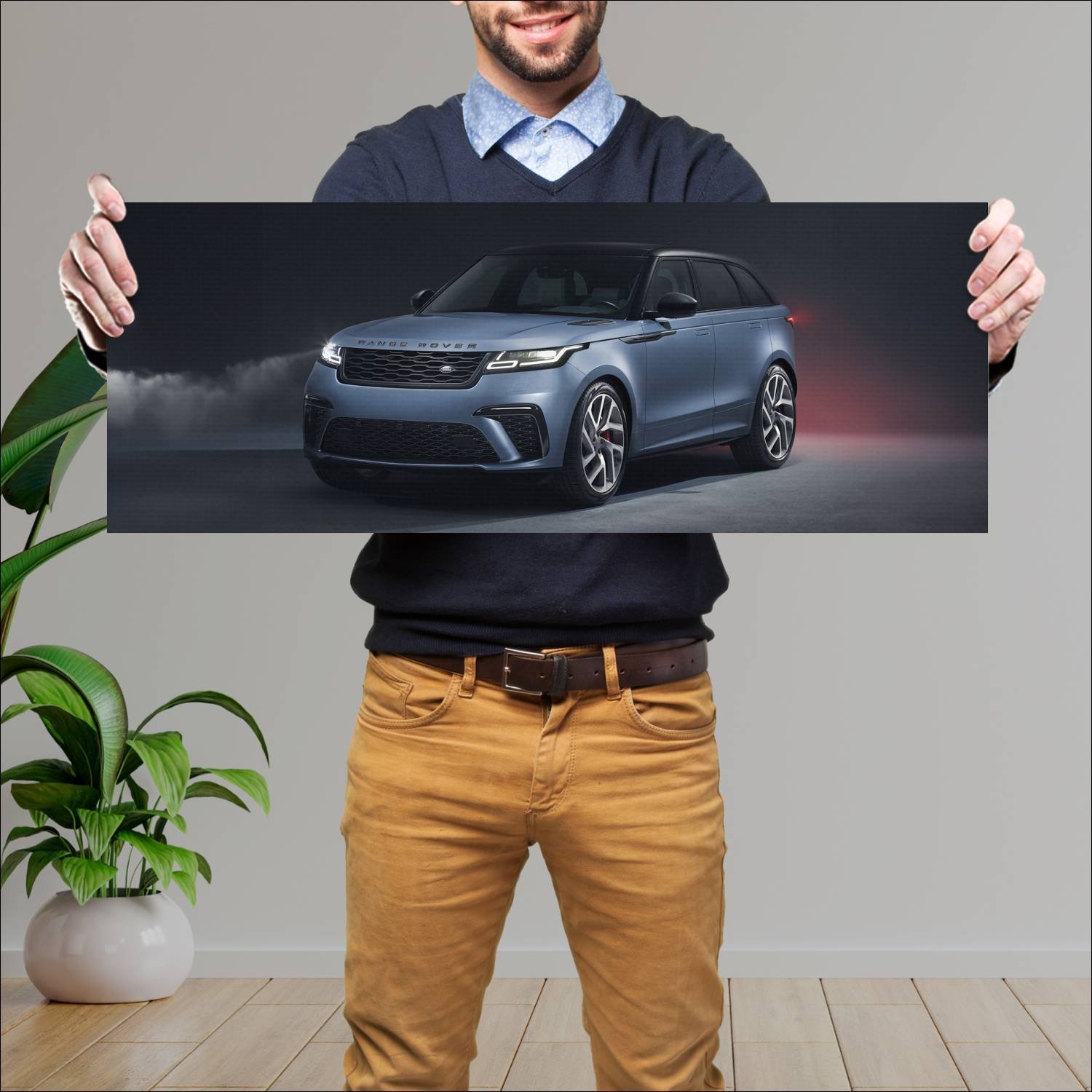 Cuadro grande 30x80cm 2019 range rover velar svaut 436 Land Rover