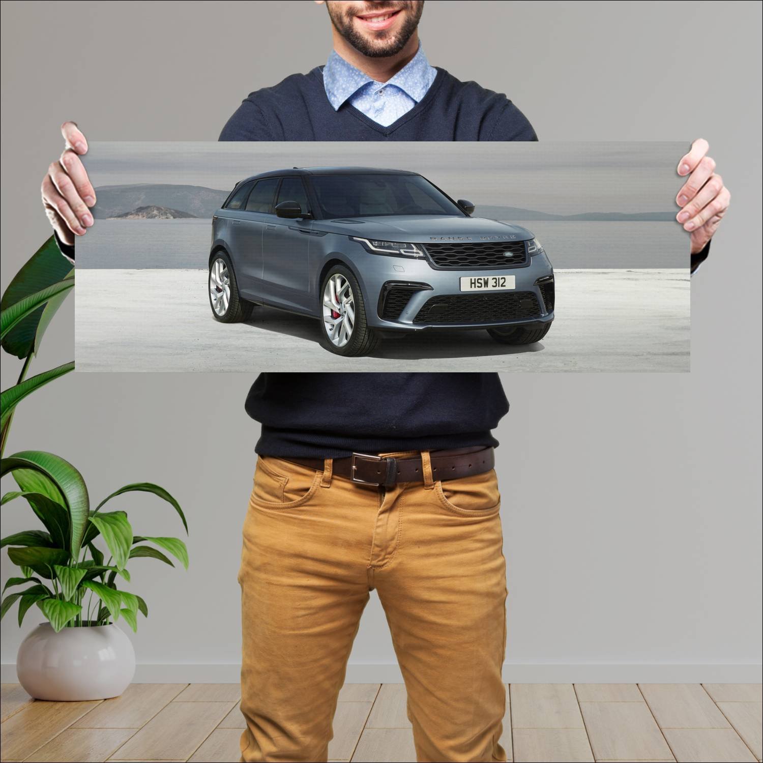 Cuadro grande 30x80cm 2019 range rover velar svaut 437 Land Rover