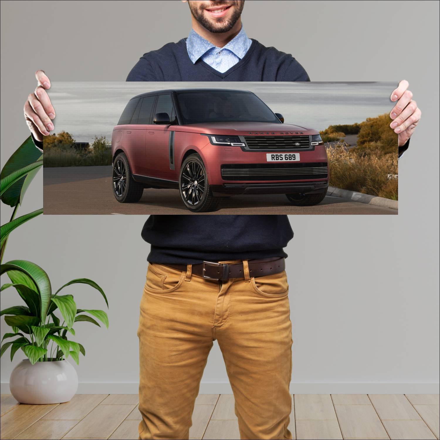 Cuadro grande 30x80cm 2022 range rover sv auto 529 Land Rover