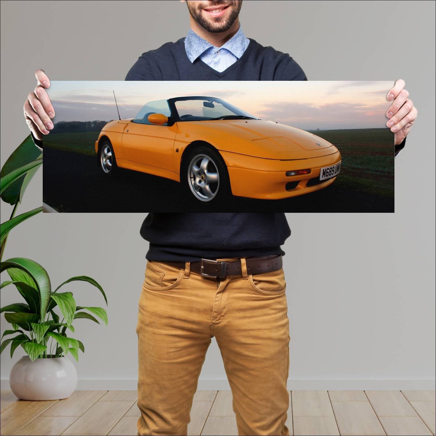 Cuadro grande 30x80cm 1994 lotus elan s2 uk auto 47 Lotus