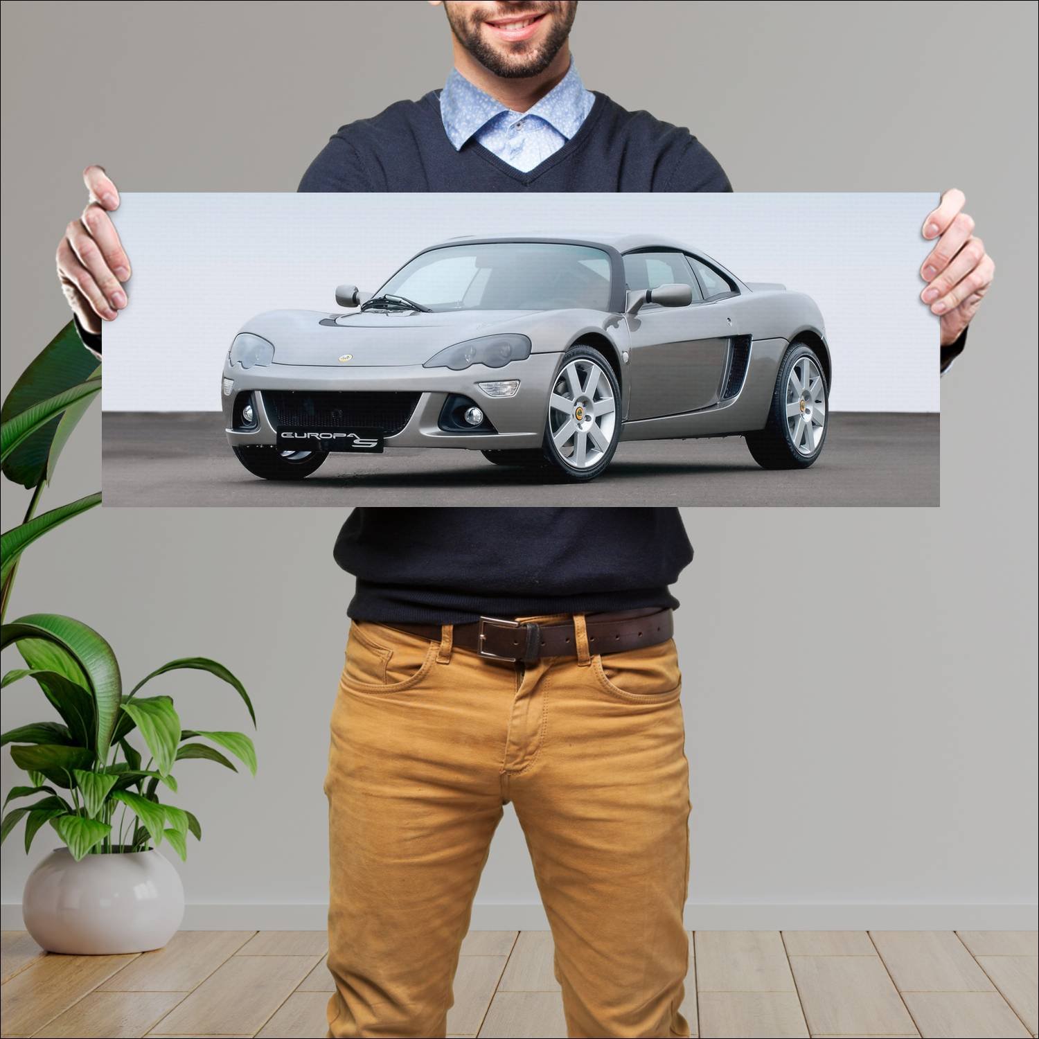 Cuadro grande 30x80cm 2006 lotus europa s auto 60 Lotus