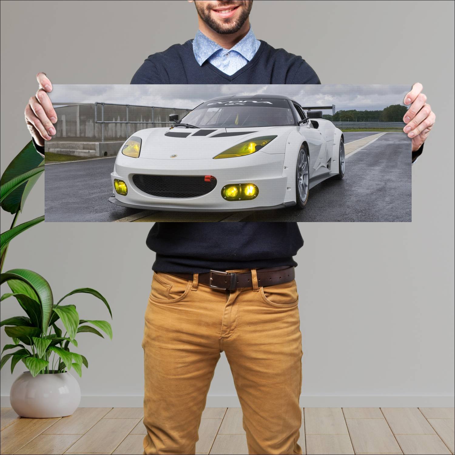 Cuadro grande 30x80cm 2012 lotus evora gx auto 127 Lotus
