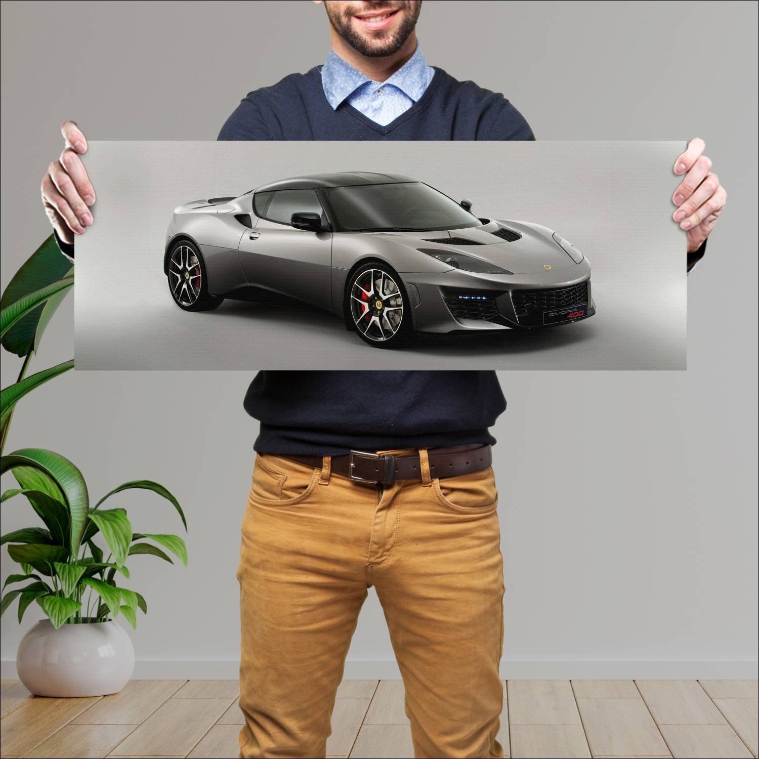 Cuadro grande 30x80cm 2015 lotus evora 400 auto 149 Lotus