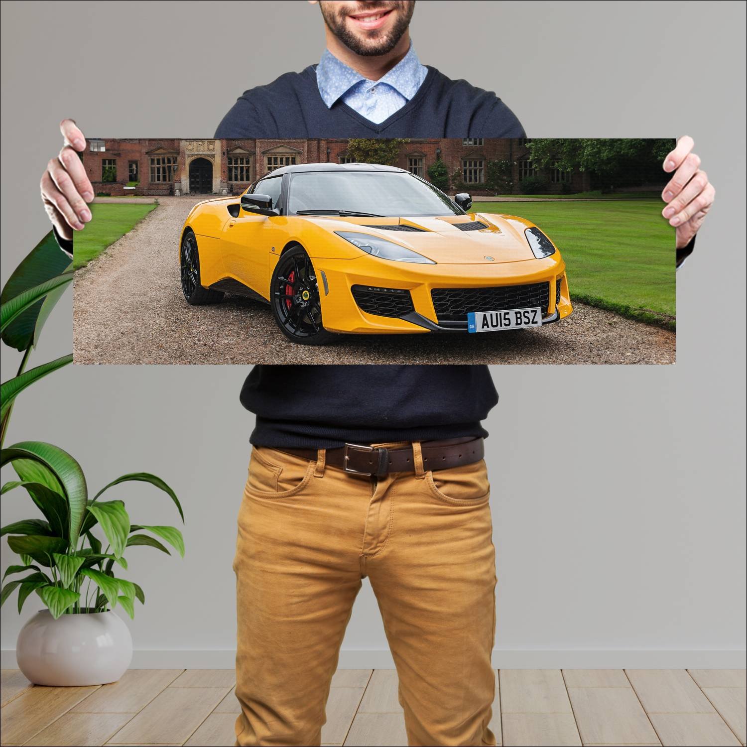 Cuadro grande 30x80cm 2015 lotus evora 400 auto 151 Lotus