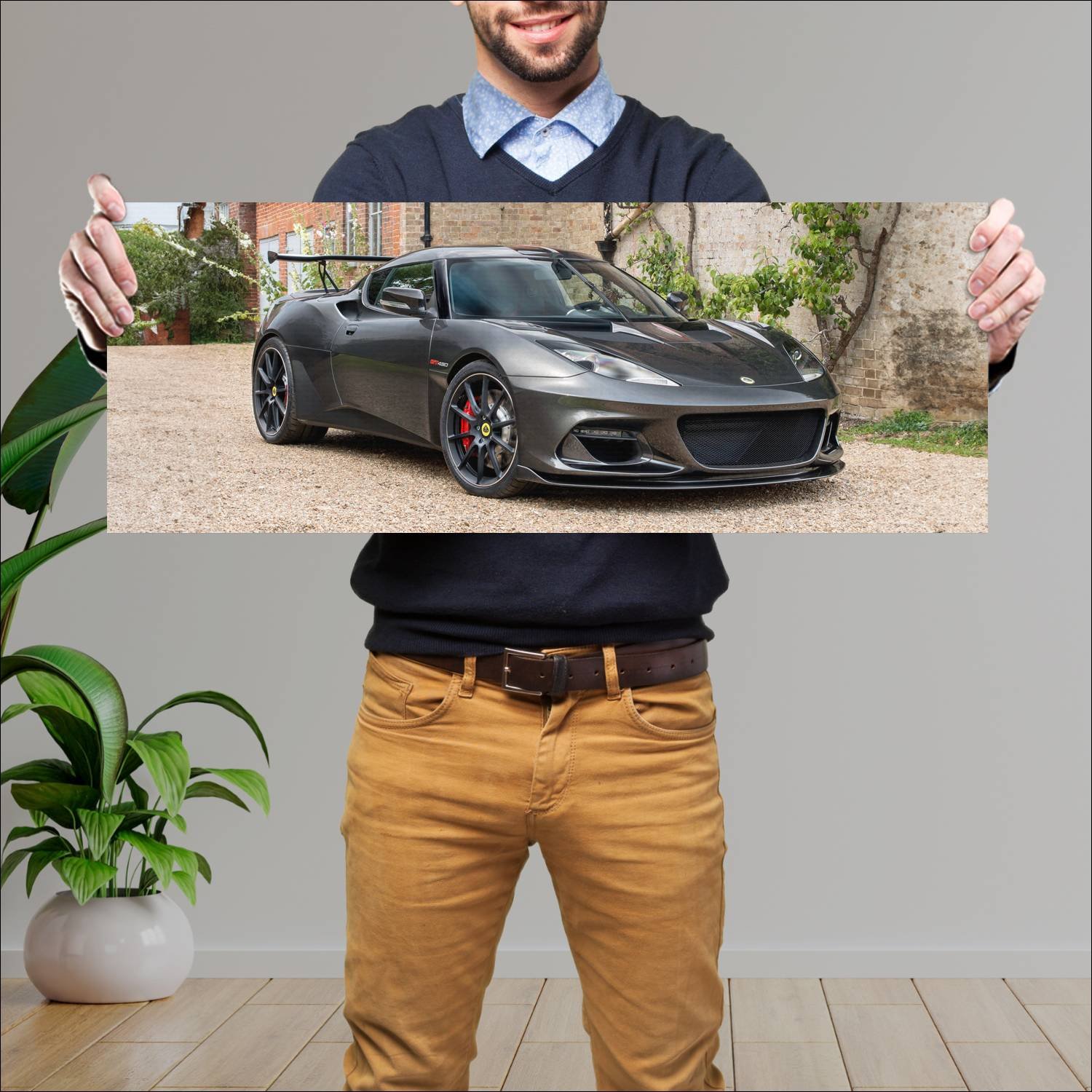 Cuadro grande 30x80cm 2017 lotus evora gt430 auto 172 Lotus