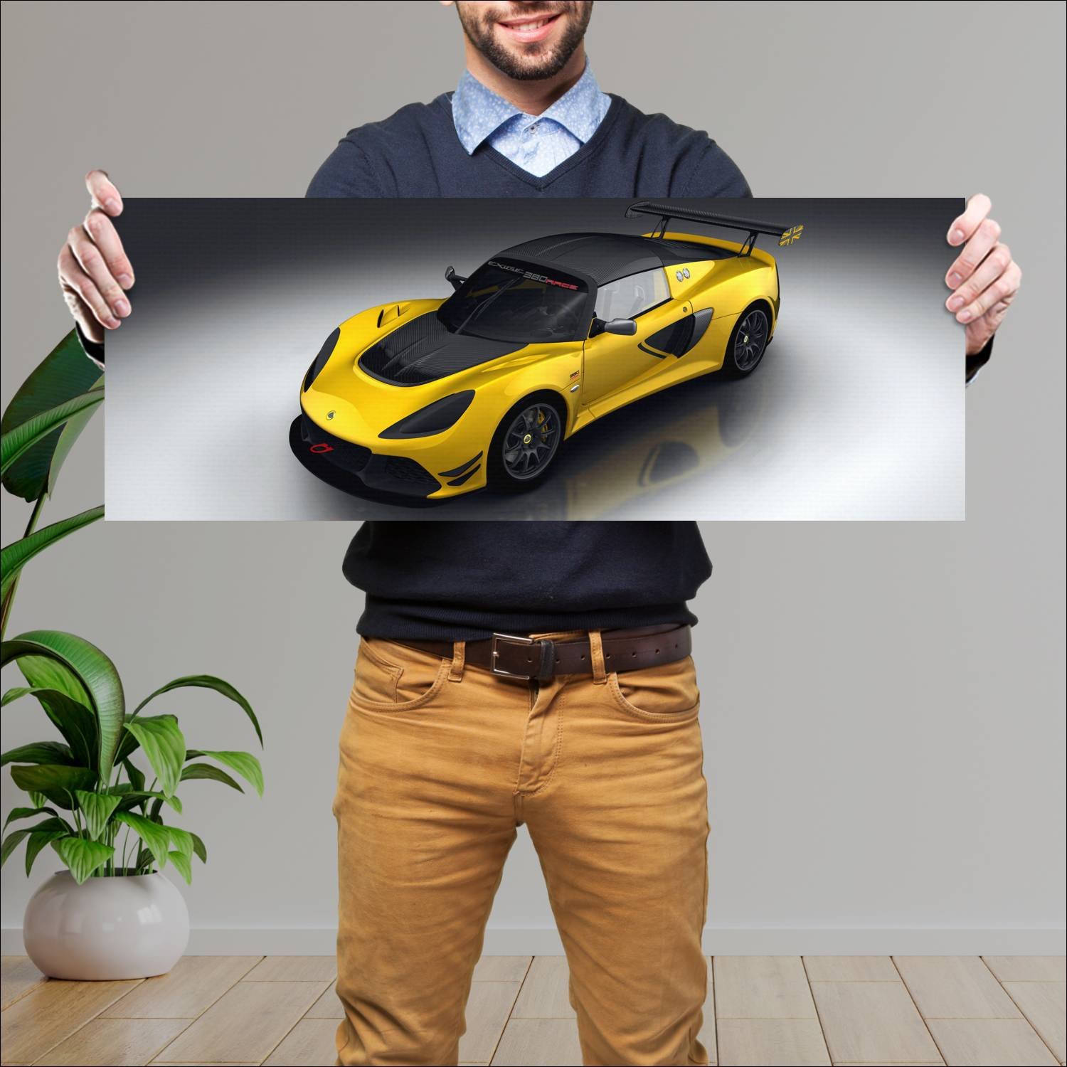 Cuadro grande 30x80cm 2017 lotus exige race 380 62 178 Lotus