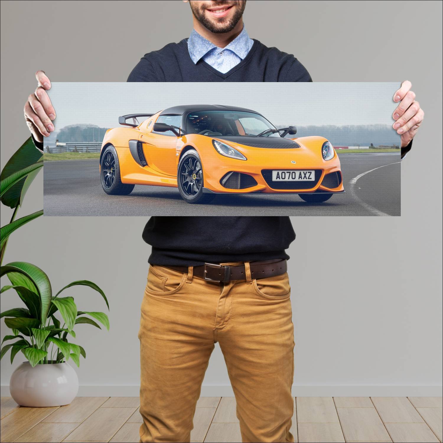 Cuadro grande 30x80cm 2021 lotus exige sport 390 f 210 Lotus