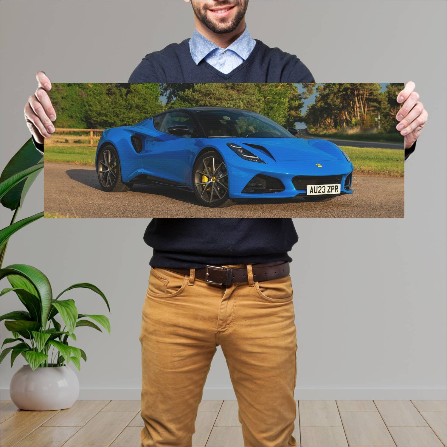 Cuadro grande 30x80cm 2023 lotus emira black pack 218 Lotus