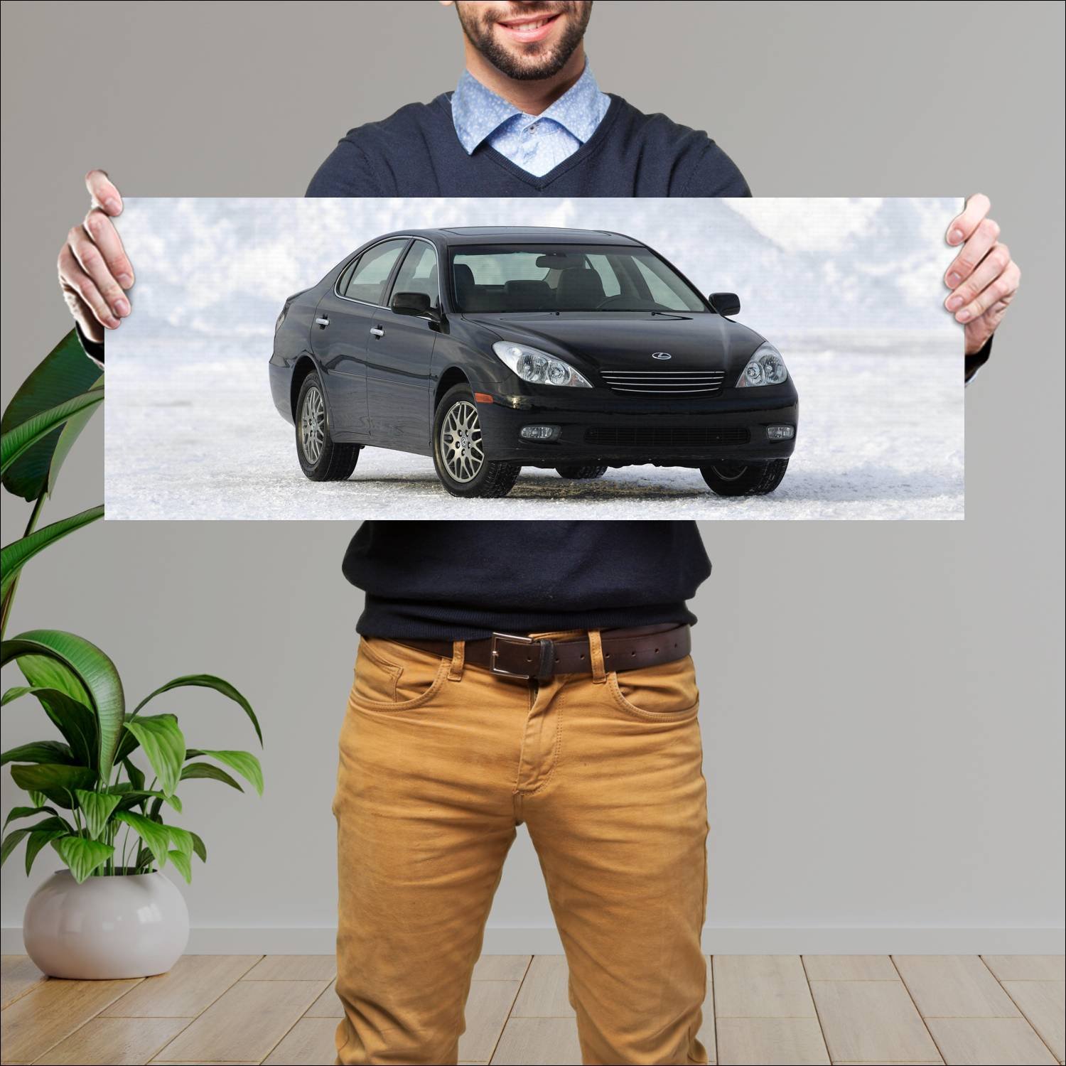 Cuadro grande 30x80cm 2002 lexus es auto 43 Lexus