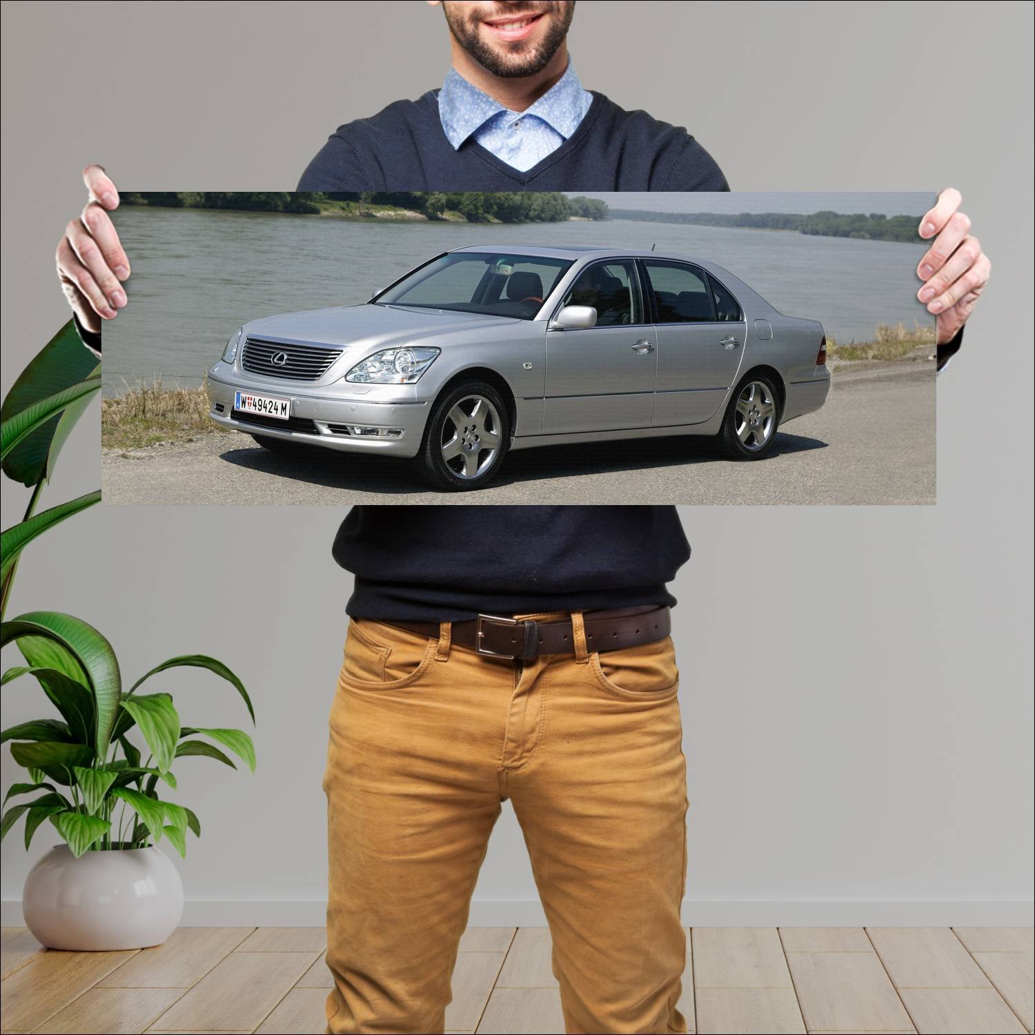 Cuadro grande 30x80cm 2003 lexus ls auto 55 Lexus