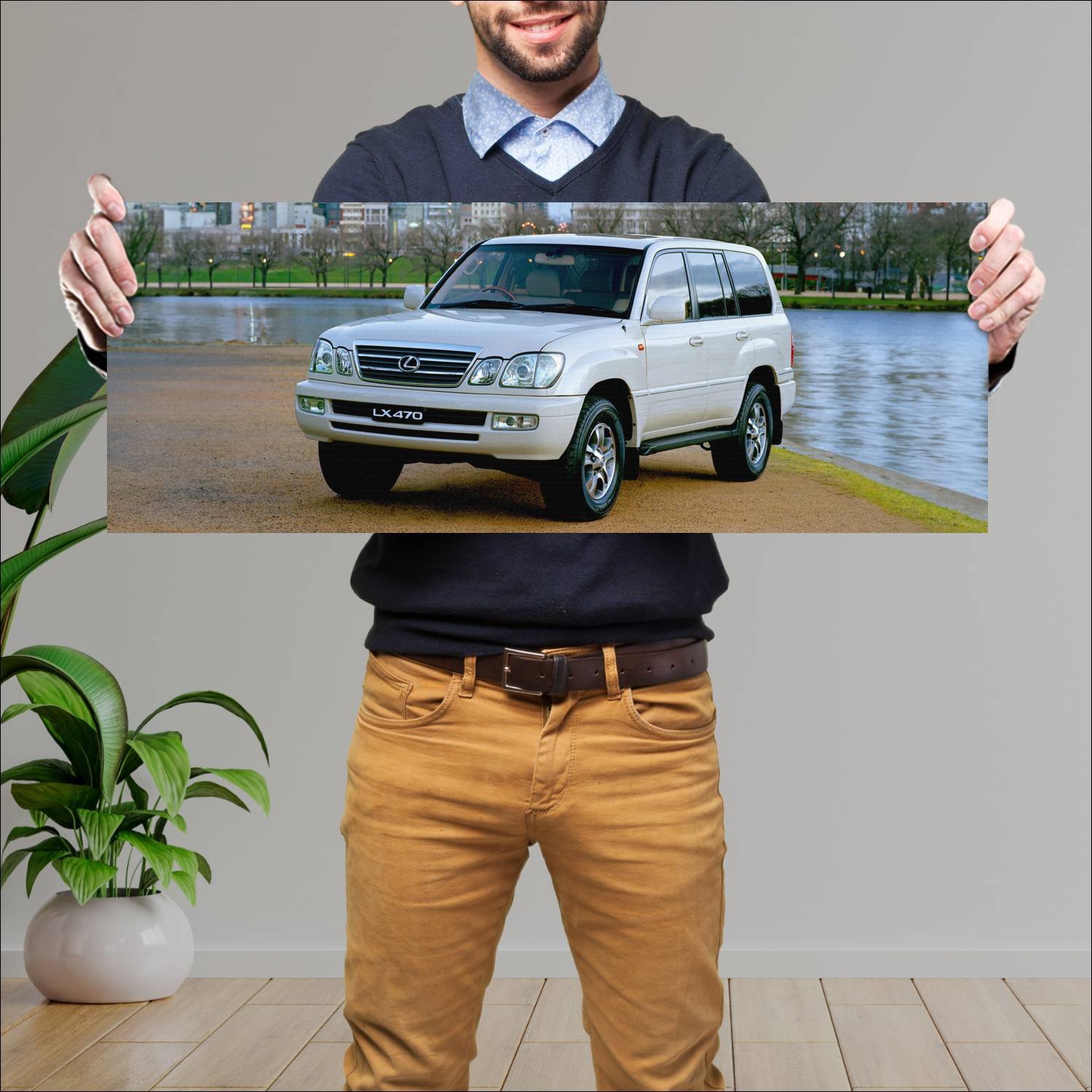 Cuadro grande 30x80cm 2003 lexus lx au auto 58 Lexus