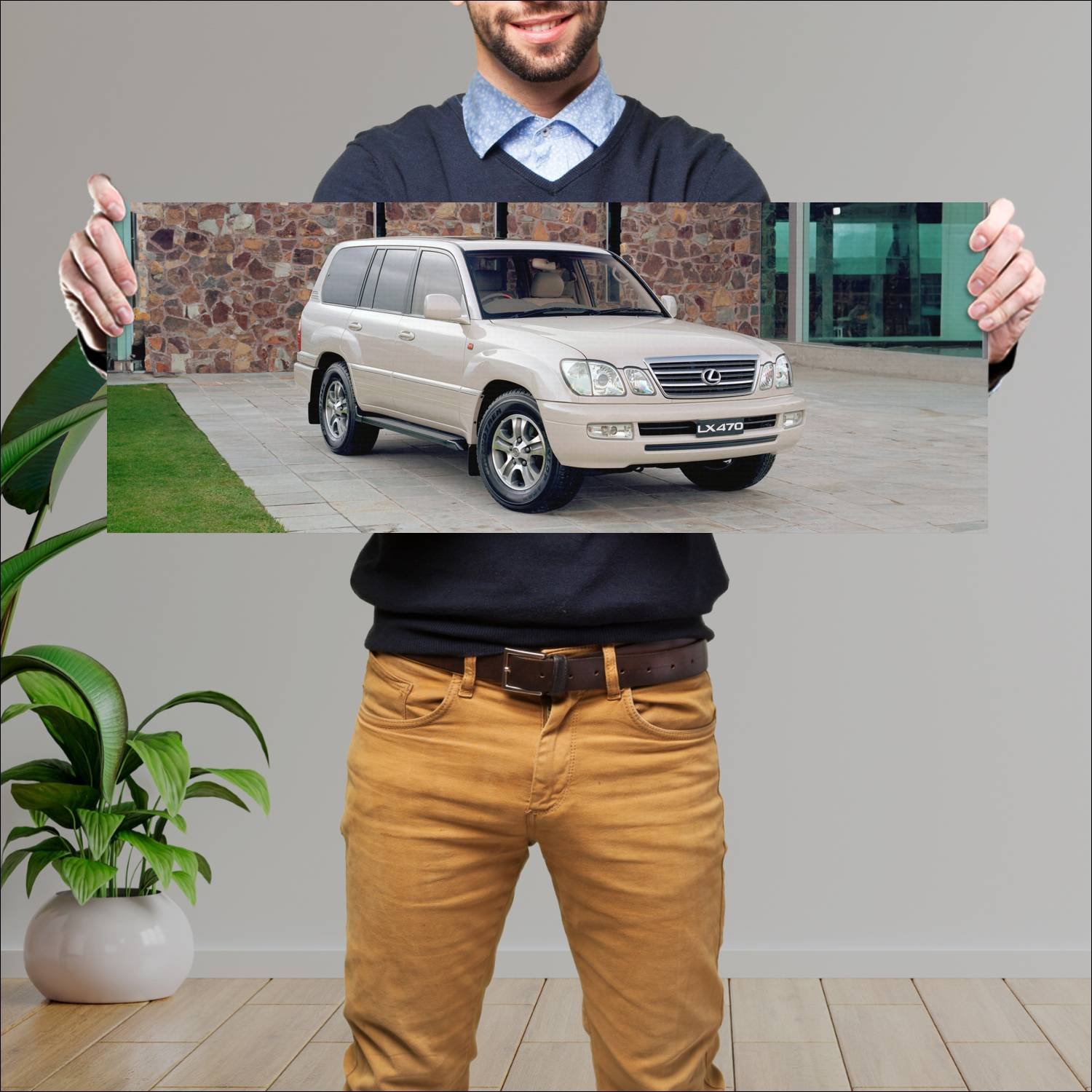 Cuadro grande 30x80cm 2003 lexus lx au auto 59 Lexus