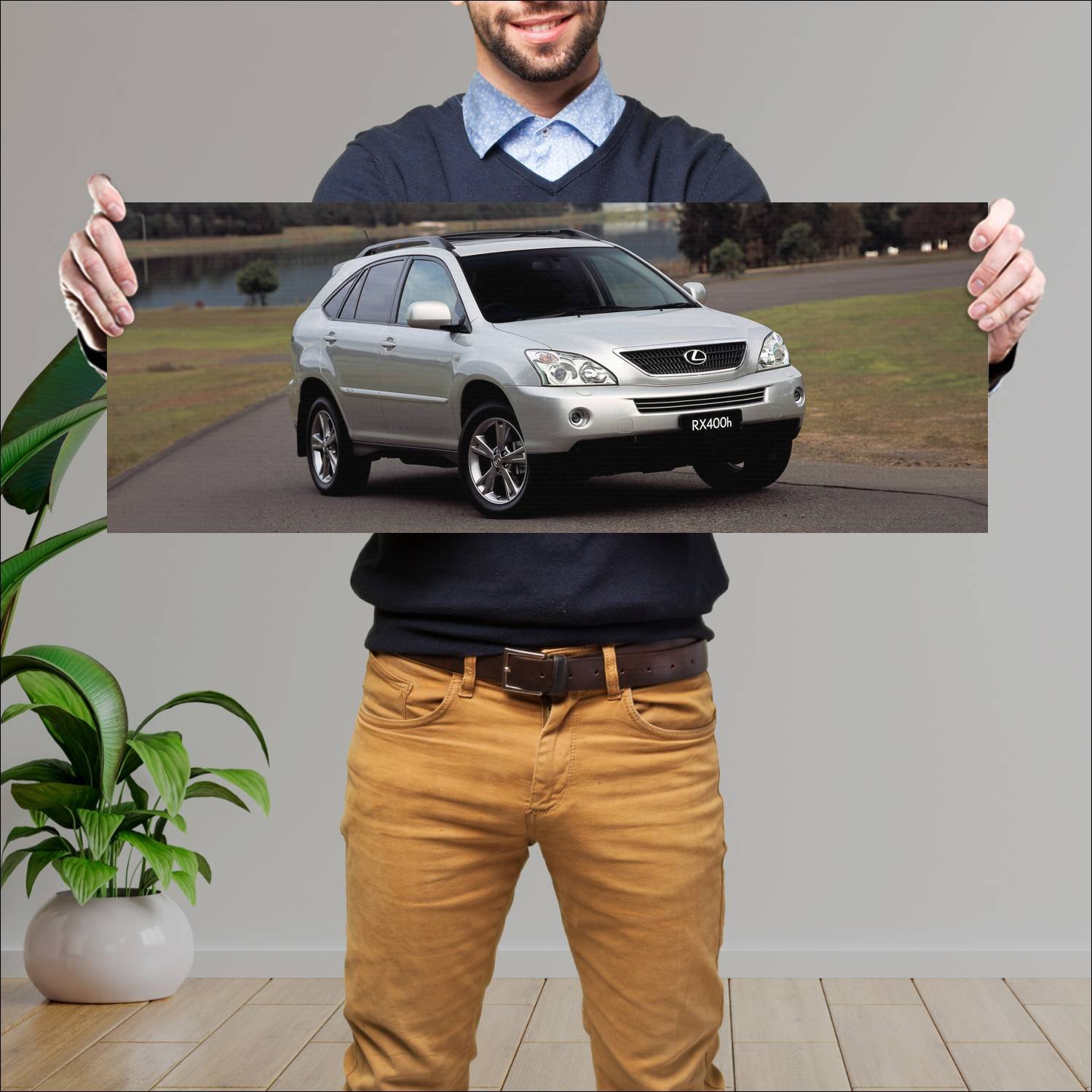 Cuadro grande 30x80cm 2005 lexus rx hybrid au 6833 80 Lexus