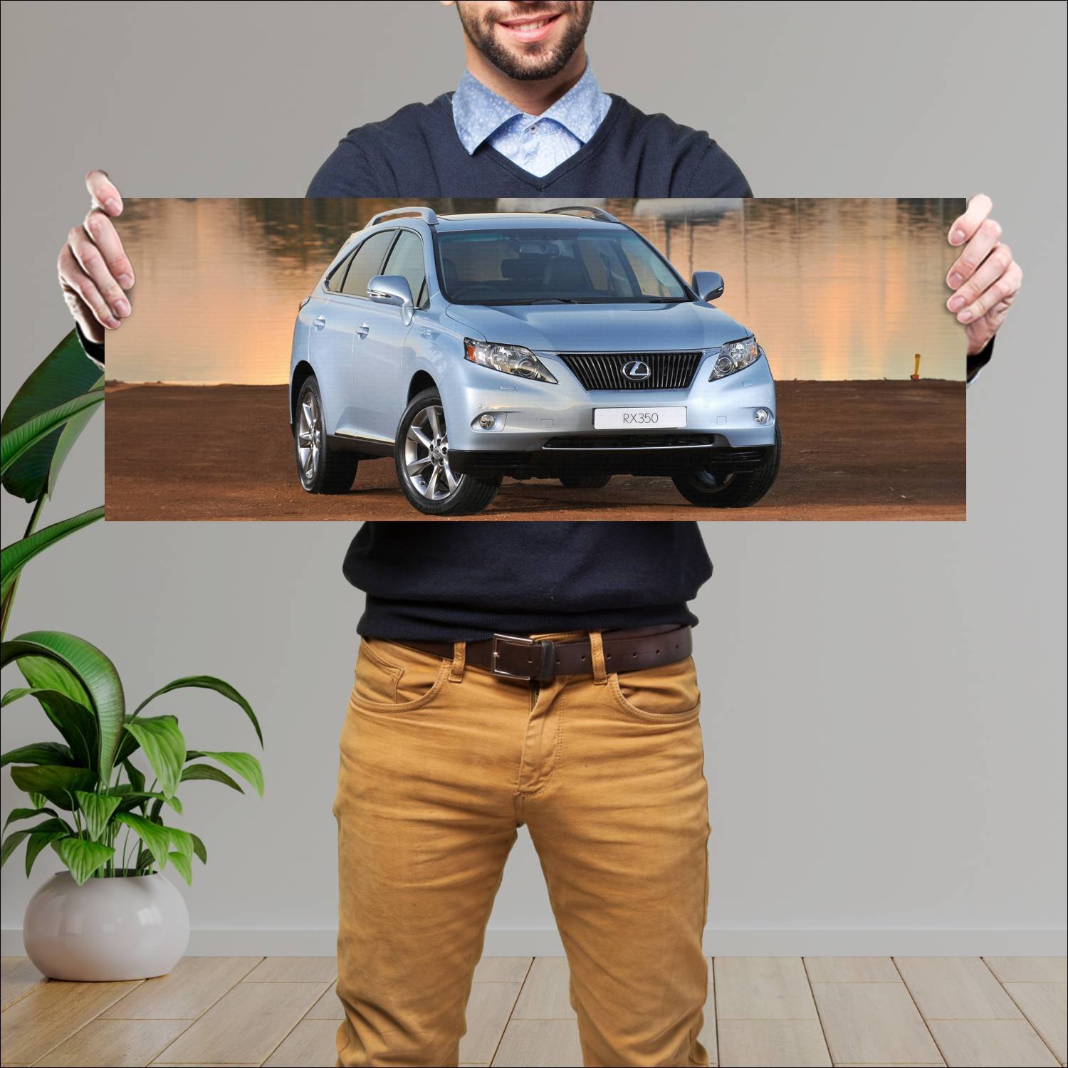 Cuadro grande 30x80cm 2009 lexus rx za auto 189 Lexus