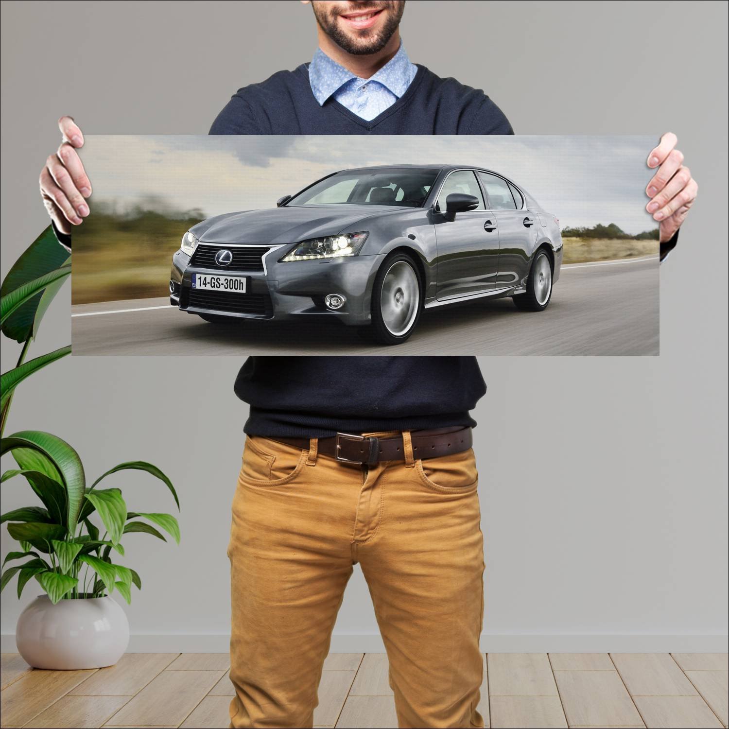 Cuadro grande 30x80cm 2012 lexus gs hybrid auto 264 Lexus