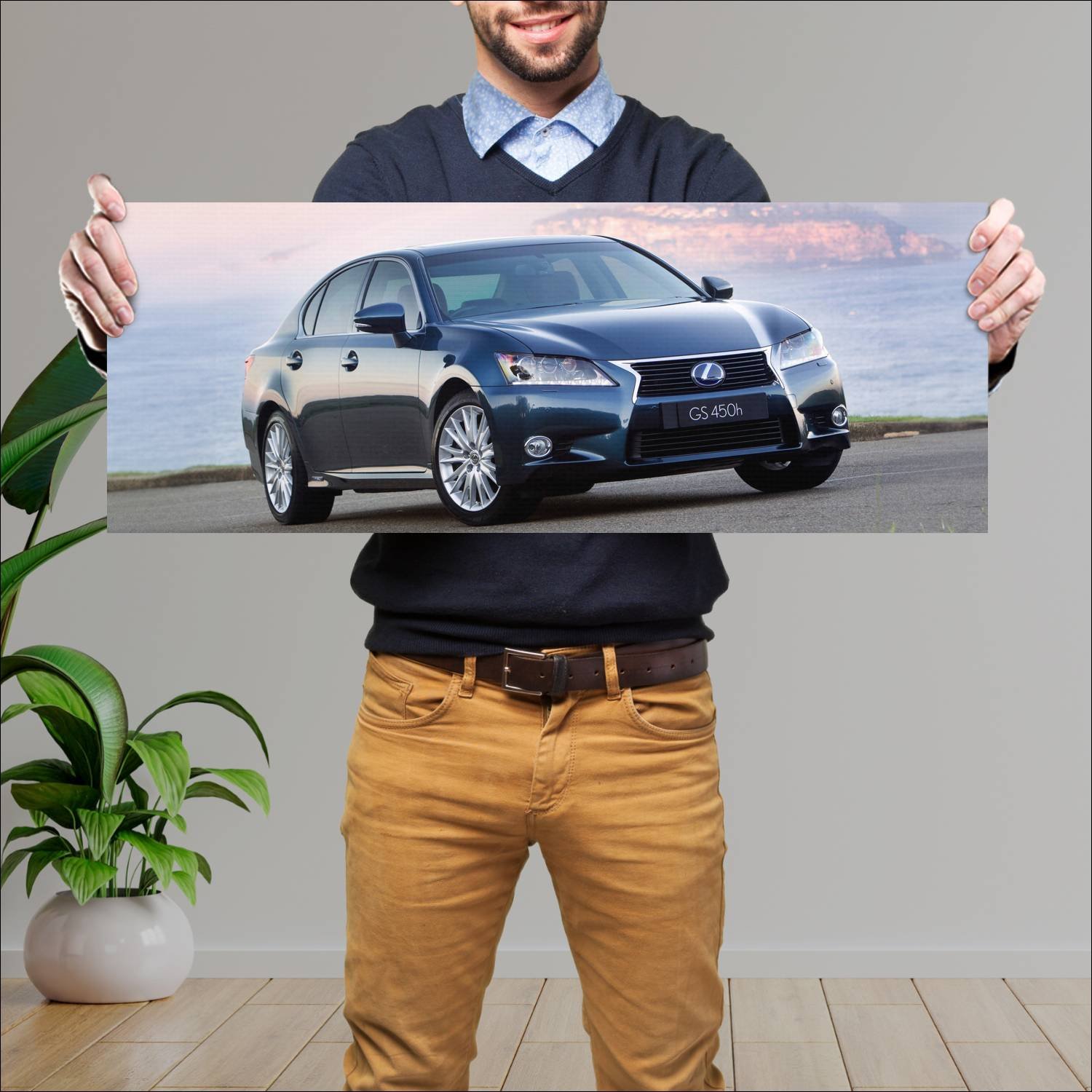 Cuadro grande 30x80cm 2012 lexus gs hybrid au Lexus