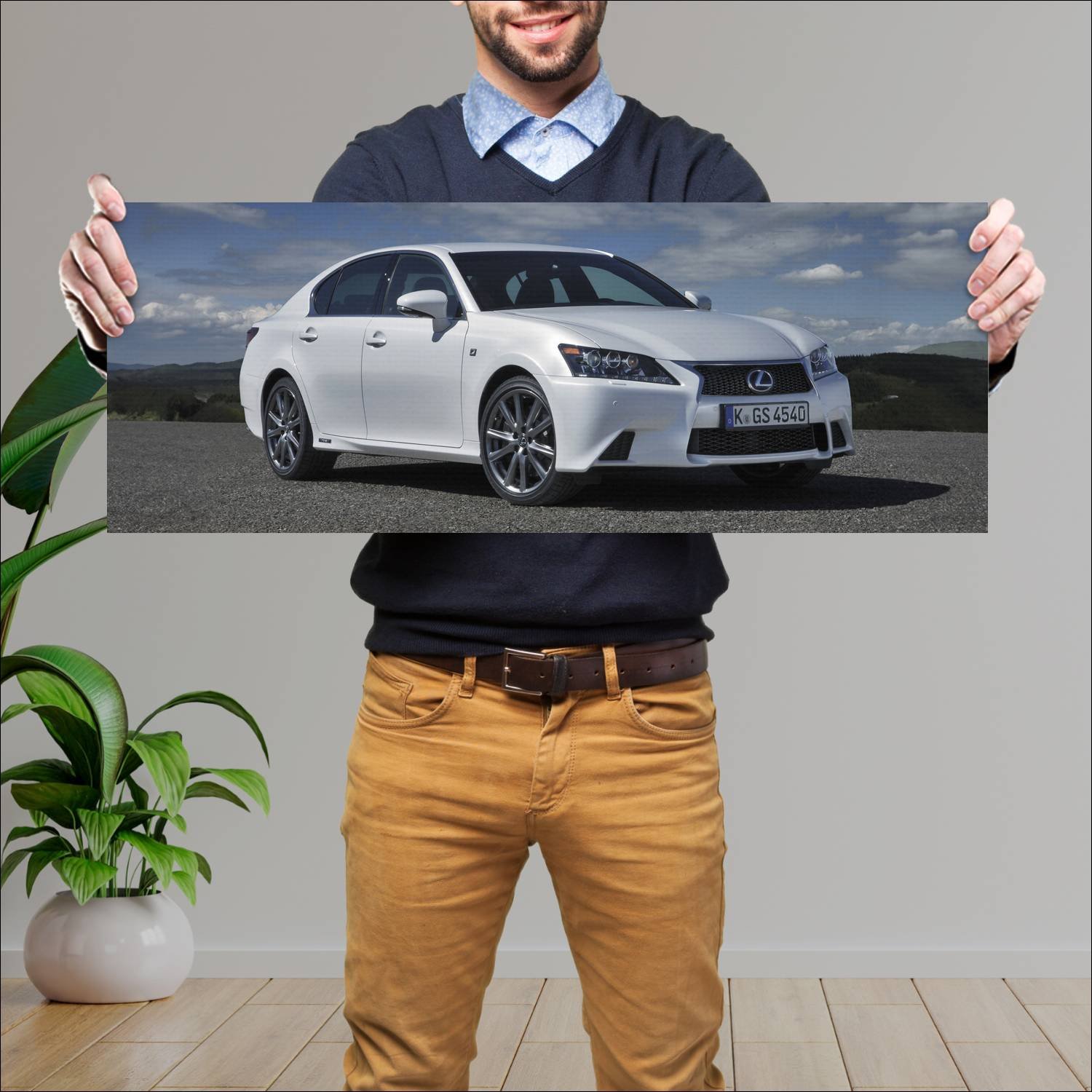 Cuadro grande 30x80cm 2012 lexus gs hybrid f sport 266 Lexus