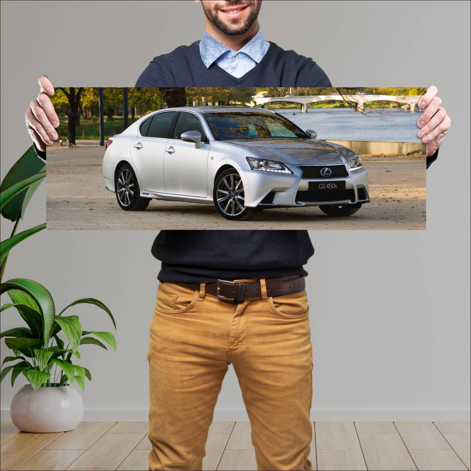 Cuadro grande 30x80cm 2012 lexus gs hybrid f sport 267 Lexus