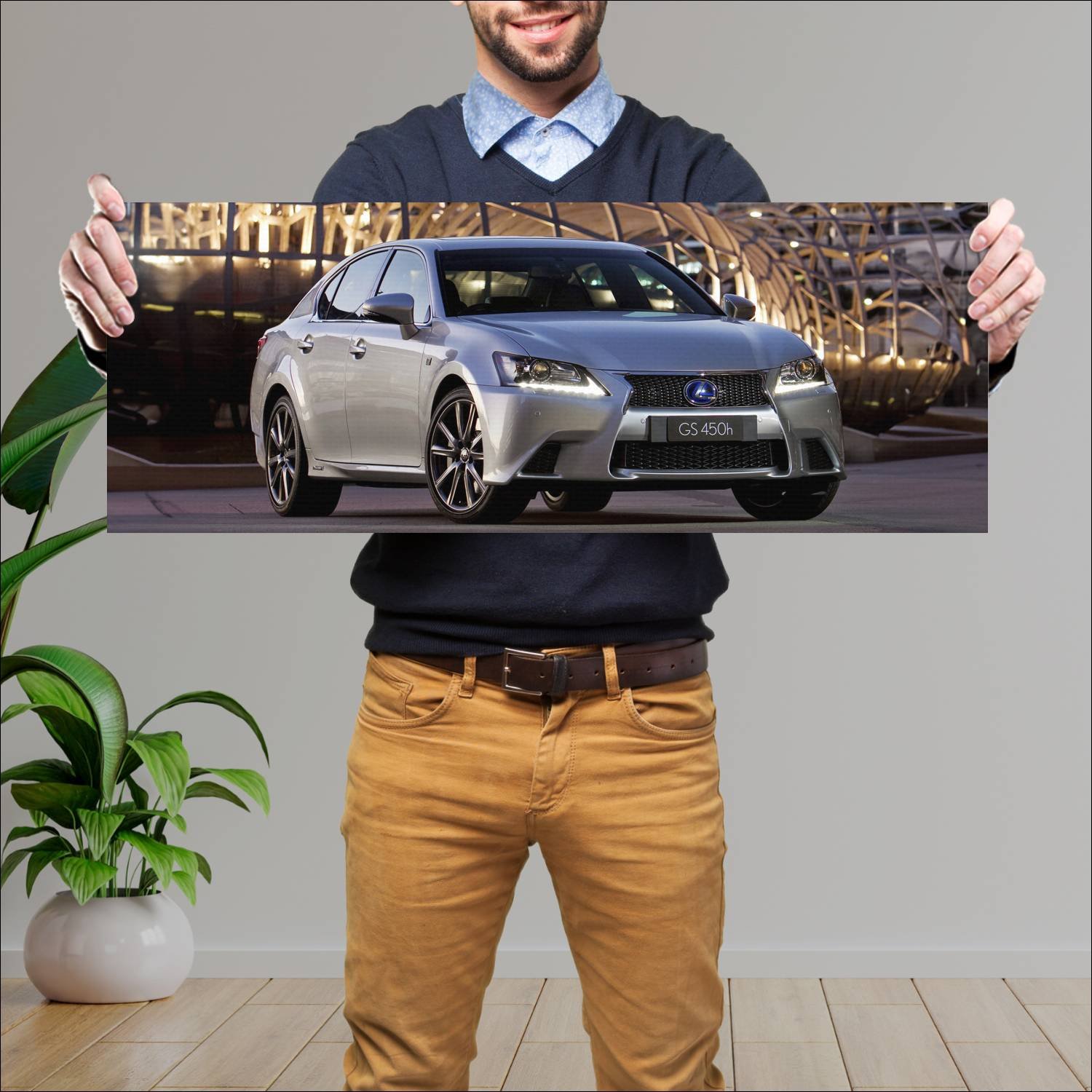 Cuadro grande 30x80cm 2012 lexus gs hybrid f sport 268 Lexus