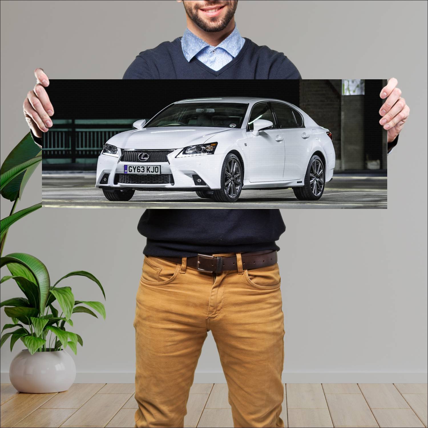 Cuadro grande 30x80cm 2012 lexus gs hybrid f sport 269 Lexus