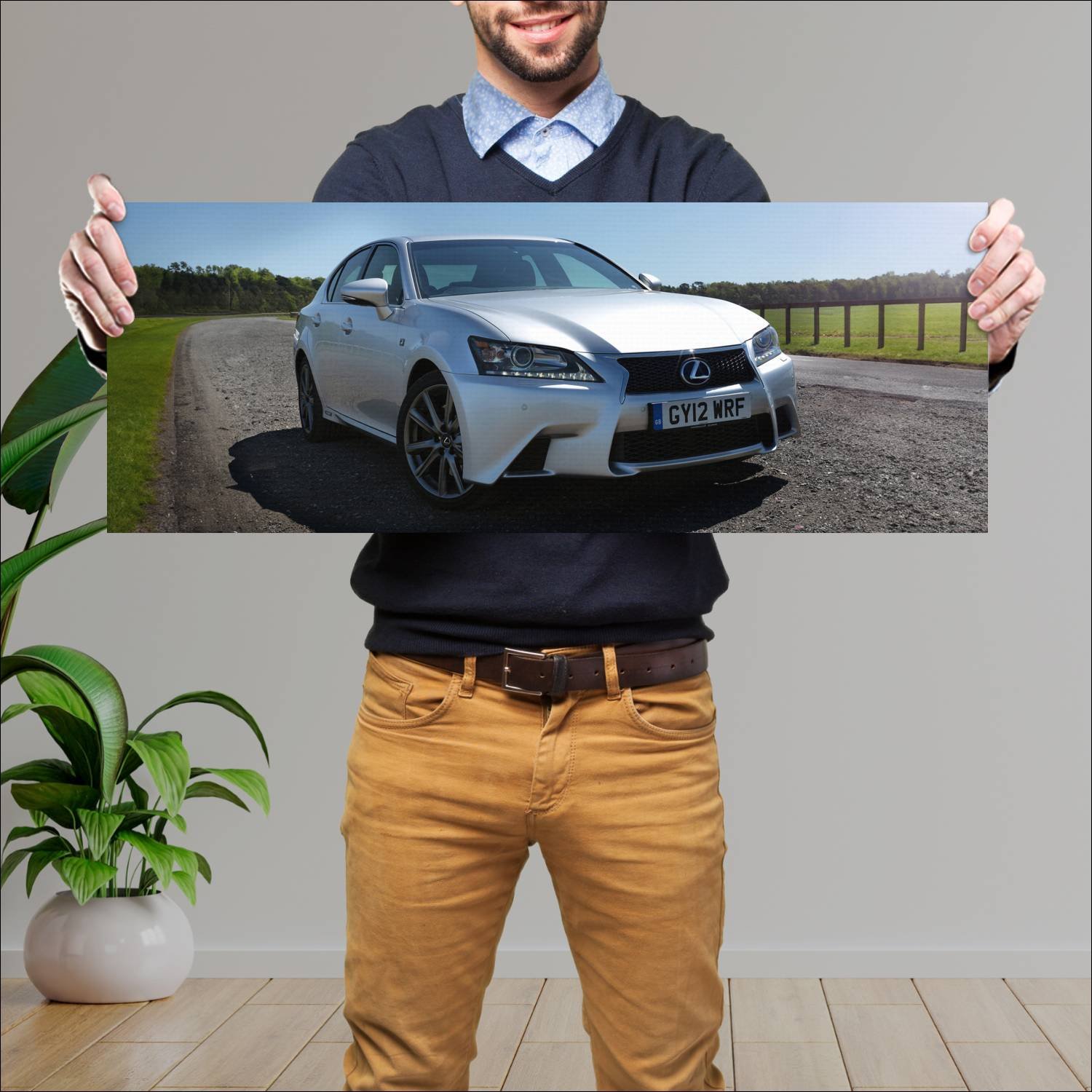 Cuadro grande 30x80cm 2012 lexus gs hybrid f sport 270 Lexus