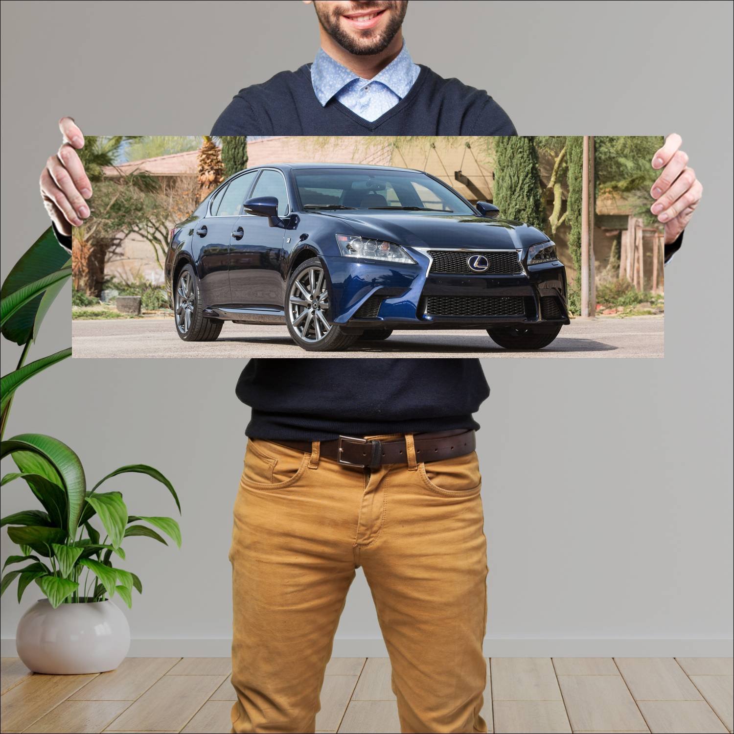 Cuadro grande 30x80cm 2012 lexus gs hybrid f sport 271 Lexus