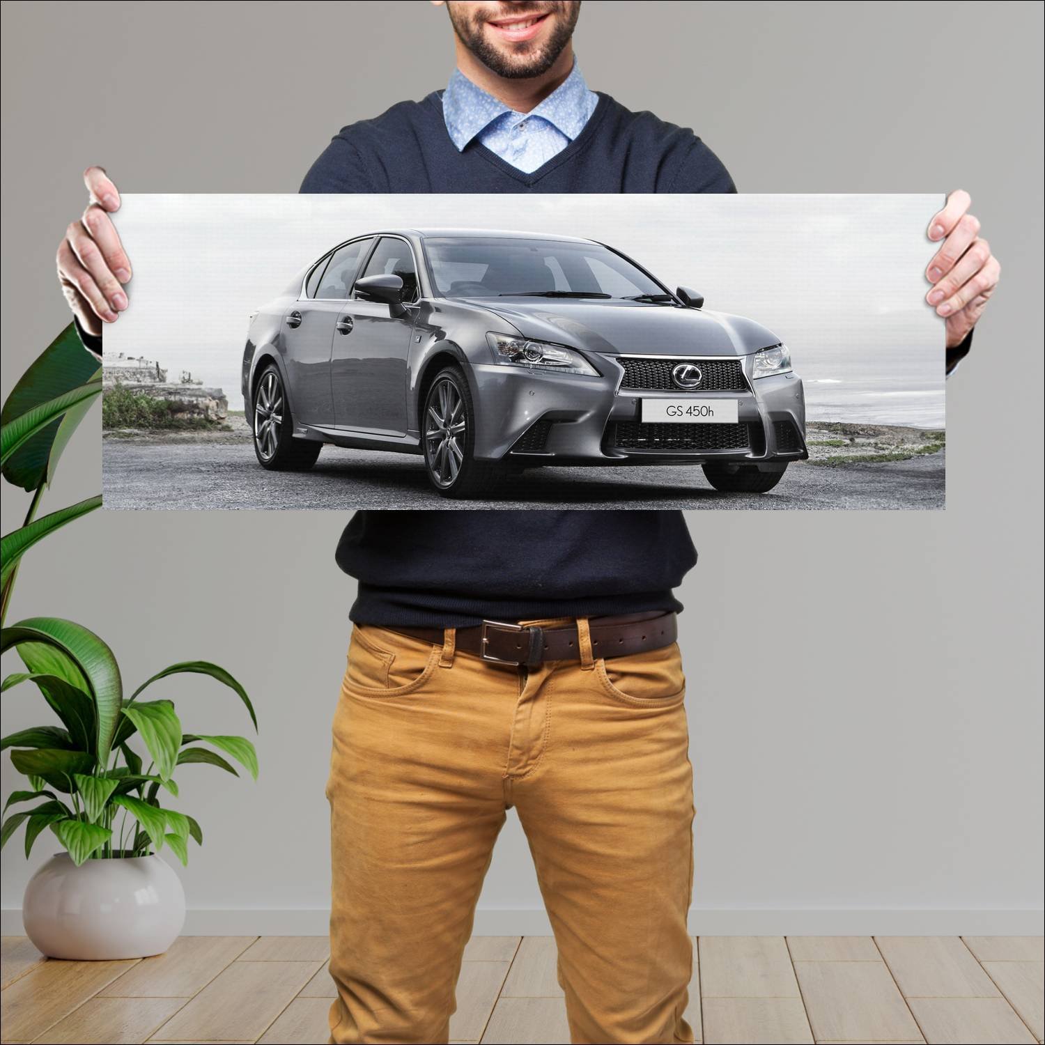 Cuadro grande 30x80cm 2012 lexus gs hybrid f sport 272 Lexus